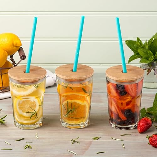 Miniatura 2 de Tarro de tapa de bambú de 8 piezas Cubierta de bambú Cubierta de sellado de tarro Tapa de sellado de bambú Tapa de botella de bambú Tapa de bambú