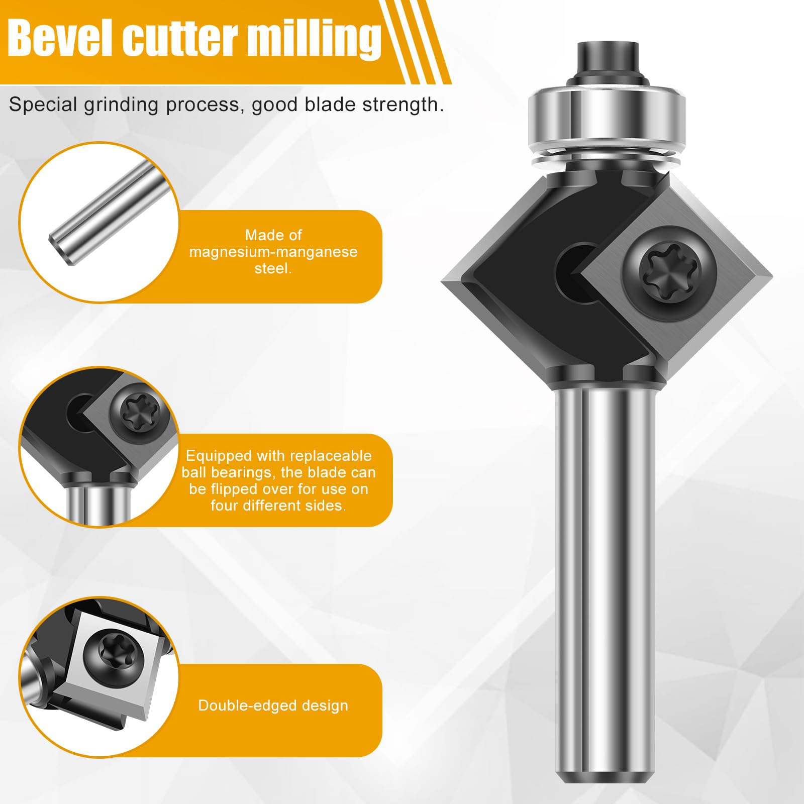 1 stks afschuining frees, 8 mm schacht afschuining randvormende frees 30 graden 22,5 graden 45 graden 15 graden 11,25 graden houtbewerkingsmachines(30 Degree 1 stks afschuining frees, 8 mm schacht afschuining randvormende frees 30 graden 22,5 graden 45 graden 15 graden 11,25 graden houtbewerkingsmachines(30 Degree