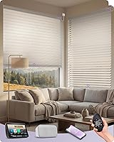 Vista 14 de Graywind Persianas motorizadas Shangrila más anchas compatibles con Alexa Google Control remoto recargable, filtro de luz inteligente, persianas