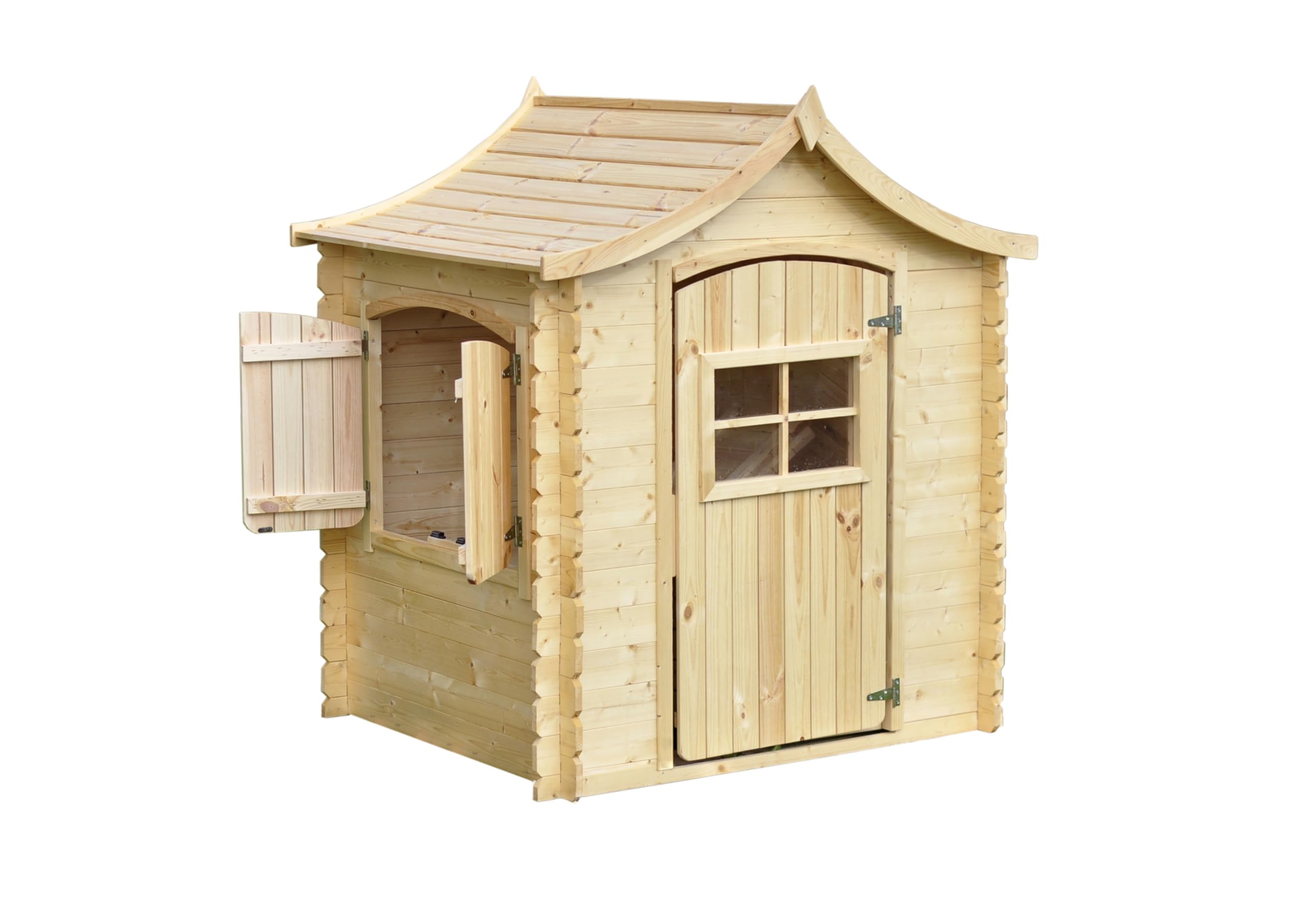 Casa de Madera para niños Exterior TIMBELA M550-1 112x146x152 cm 1,1m2