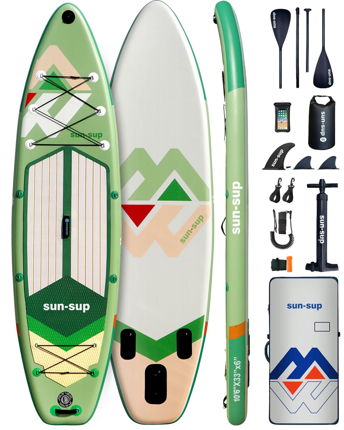 SUN-SUP Inflatable Stand Up Paddle Board, Paddle Board with