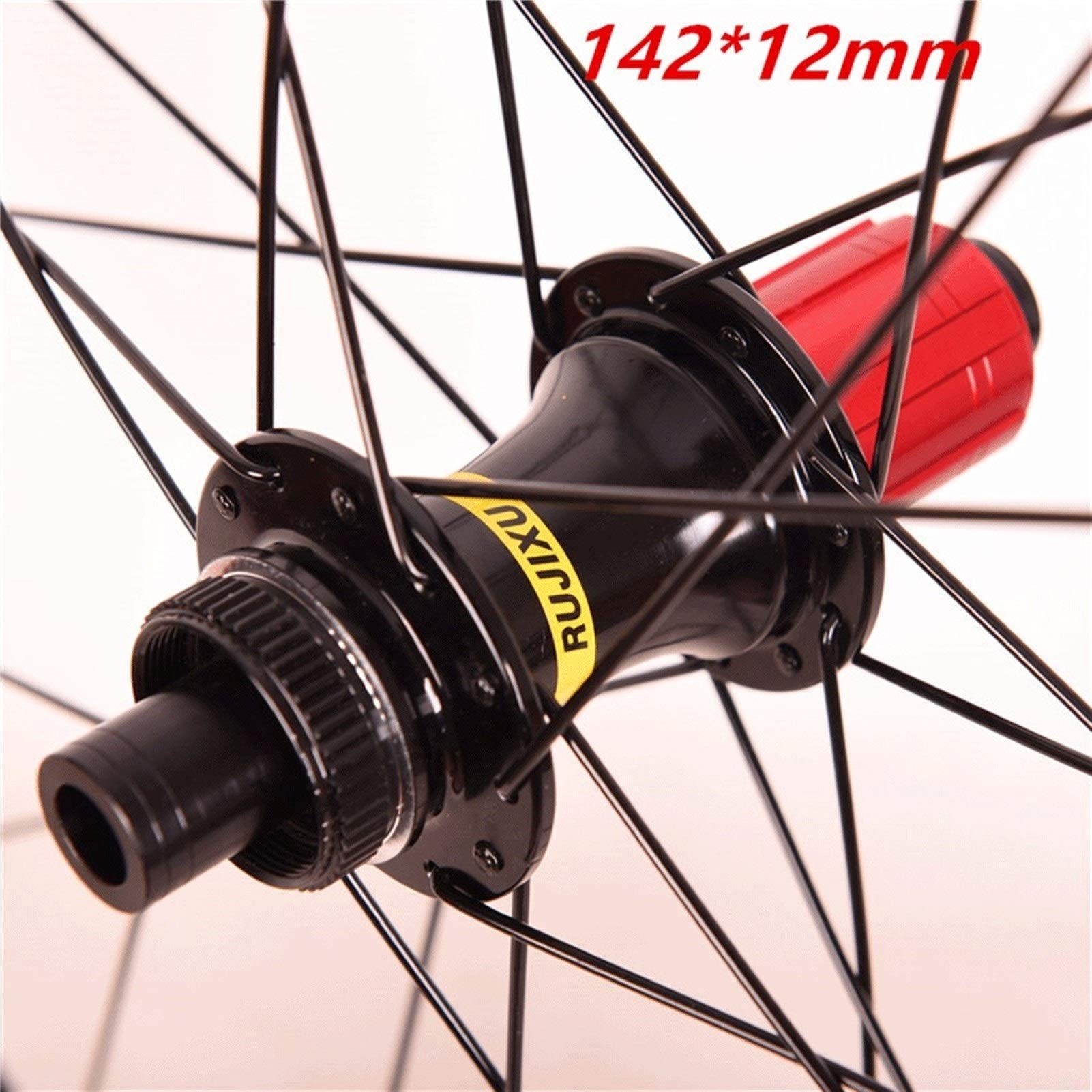 Radsport Felgen 700C Fahrradrad Rennrad-Radsatz 40mm Center Lock Scheibenbremse Doppelwandige Felgen Steckachse 12mm Abgedichtete Lagernabe Für 8-11 Speed Cassette Schwungrad