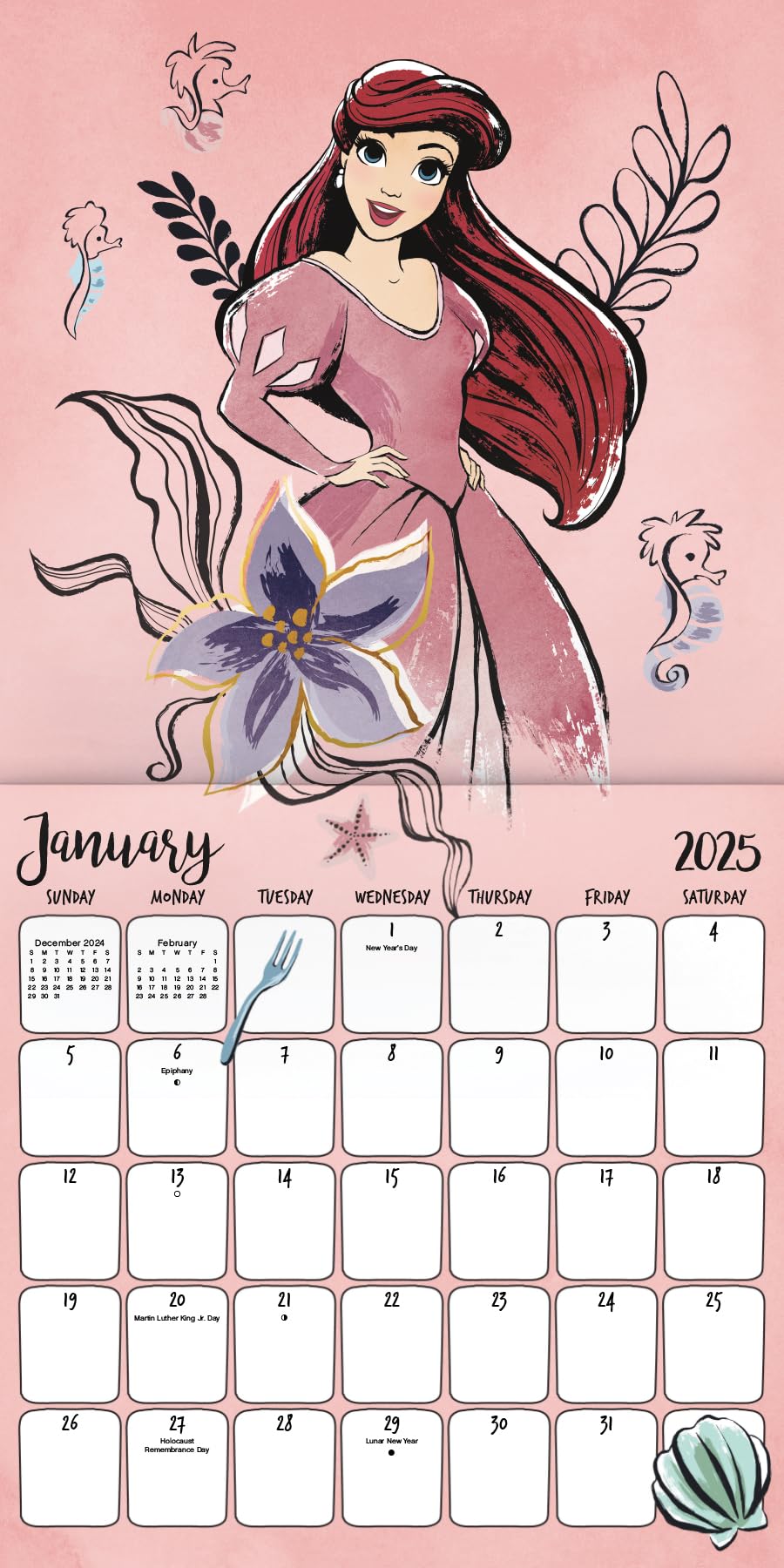 amazon-com-disney-princess-calendar-2025-deluxe-2025-princesses-mini-calendar-bundle-with-over-100-calendar-stickers-disney-princess-gifts-office-supplies-office-products