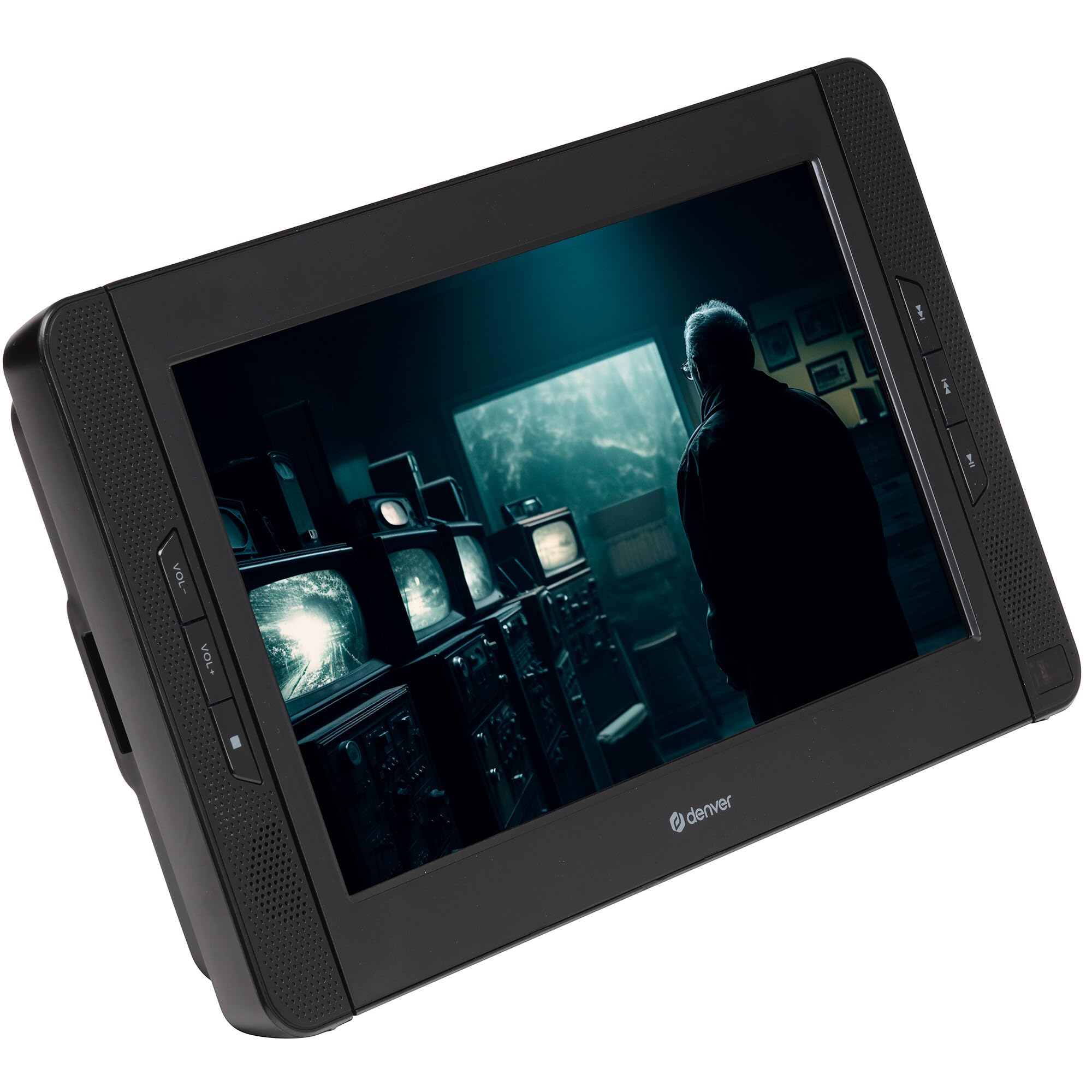 Denver Lecteur DVD Portable Voiture - 10'' - Deux écrans - Chargeur de Voiture - Carte SD et Port USB - Télécommande Incluse - MTW1098