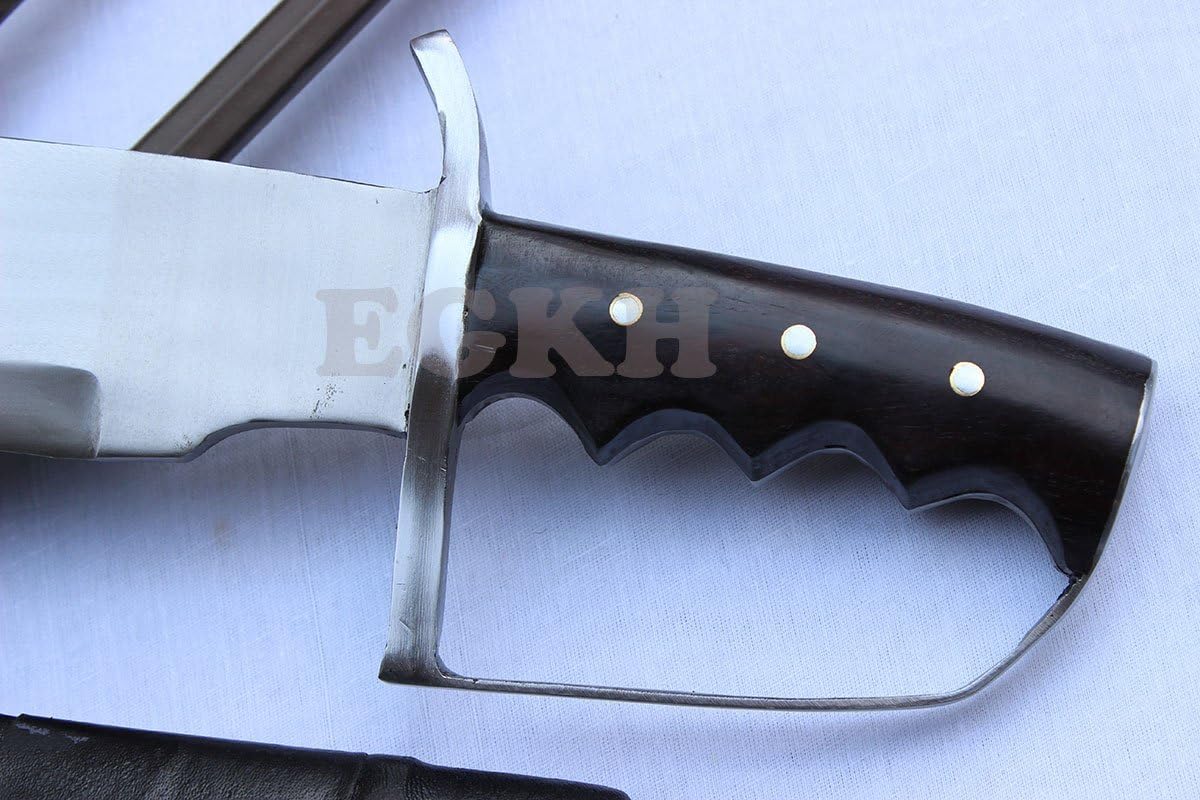 -13" Large Fighting D-Guard Bowie,Outdoor Khukuri Knife, Kukri Blade Machete - Handmade By EGKH Khukuri House Nepal