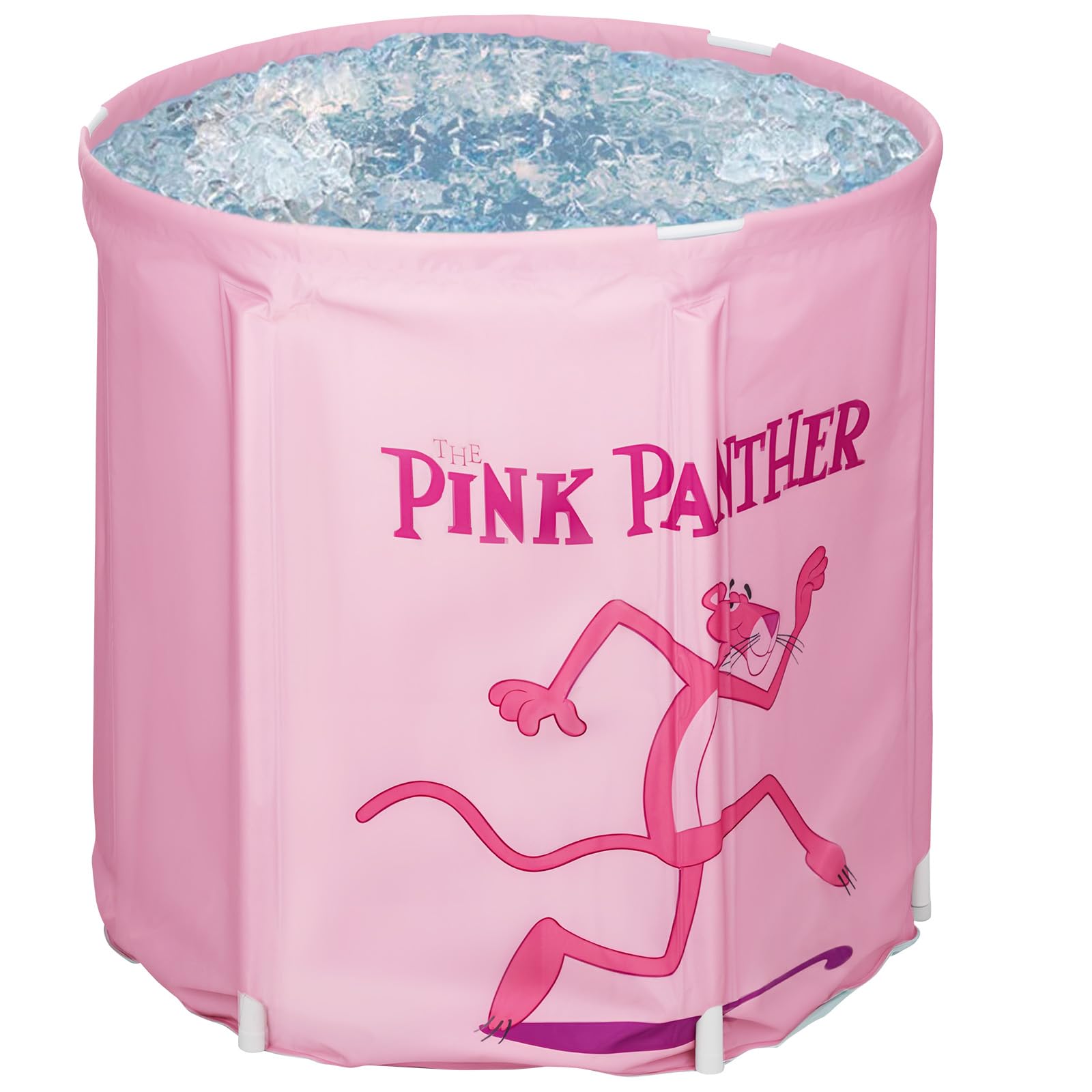 KingSaid Baignoire Pliable Adulte 70 x 65 cm Non Gonflable Baignoire Pliante en PVC pour Usage Domestique Spa pour Adultes sur Pied pour Salle de Bain (Rose flamant)