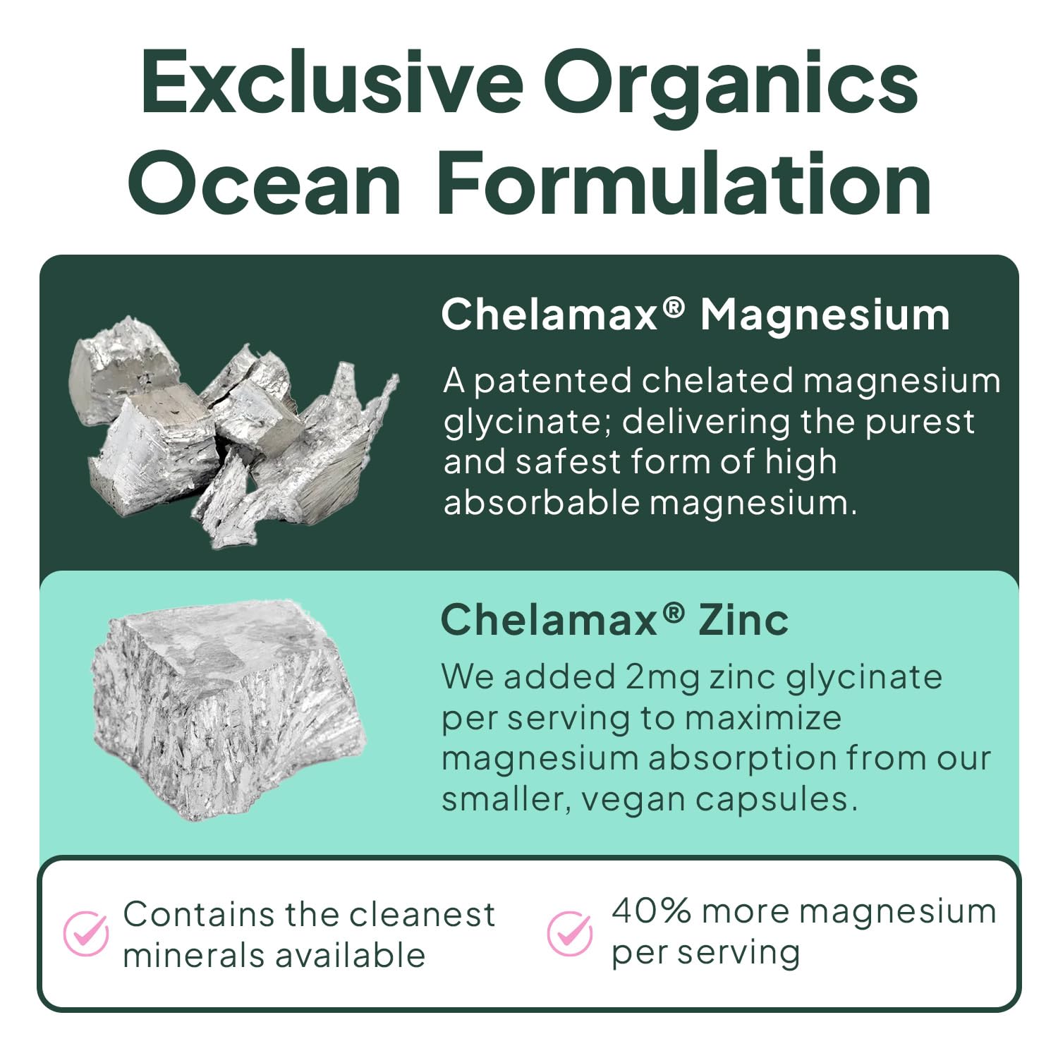 Organics Ocean Pure Magnesium Glycinate Supplement with Zinc, 540 Capsules — Amazon image 5