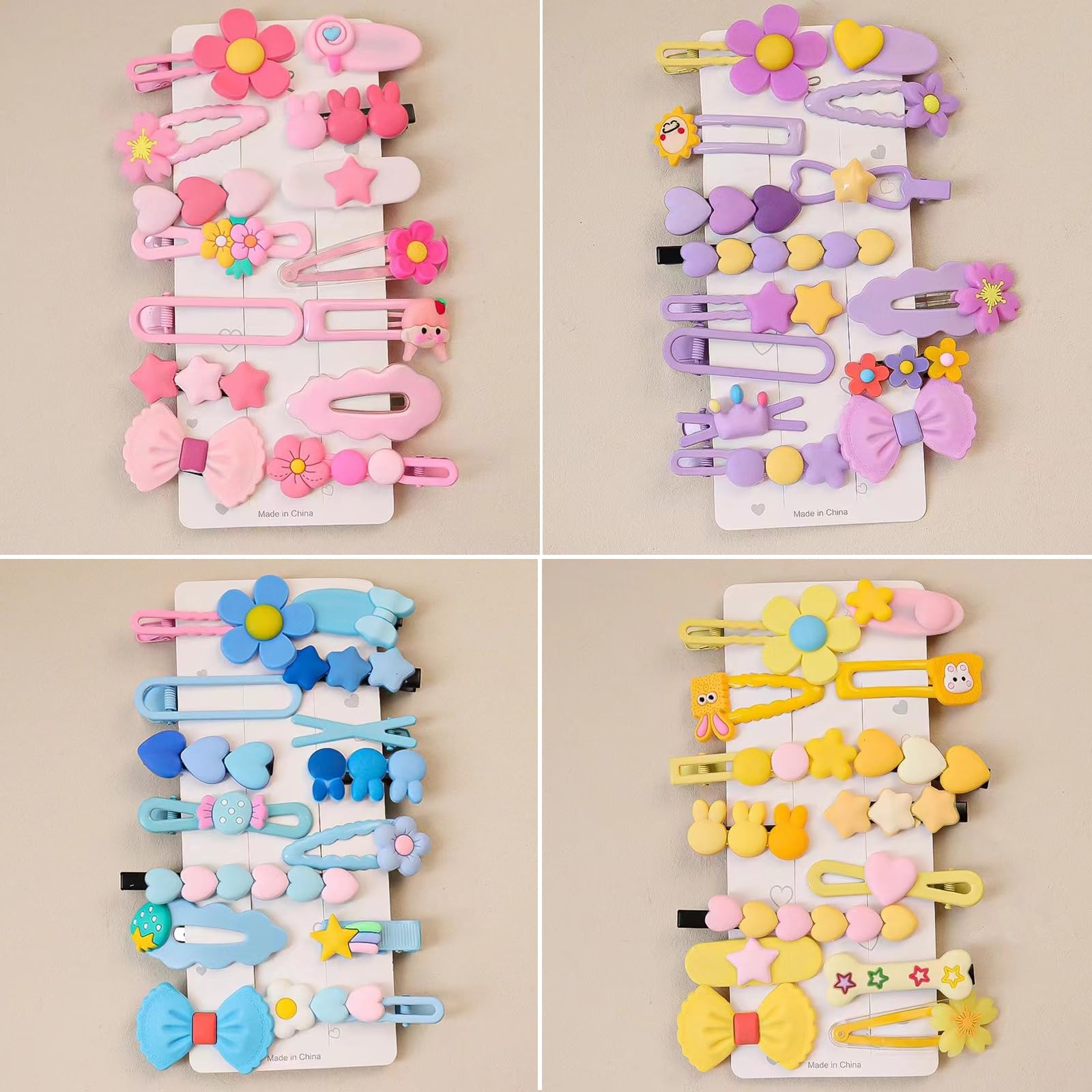 56pcs Girl Hair Clips Girl Hair Accessories for Kids Candy Color Hair Clips for Girls Kids Teens,Multiple patterns - Image 2