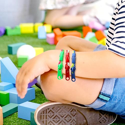 Miniatura 6 de Pulsera sensorial de 40 piezas con cierre de cremallera, colores neón, juego a granel, juguetes de fiesta para estudiantes, niños, cumpleaños,