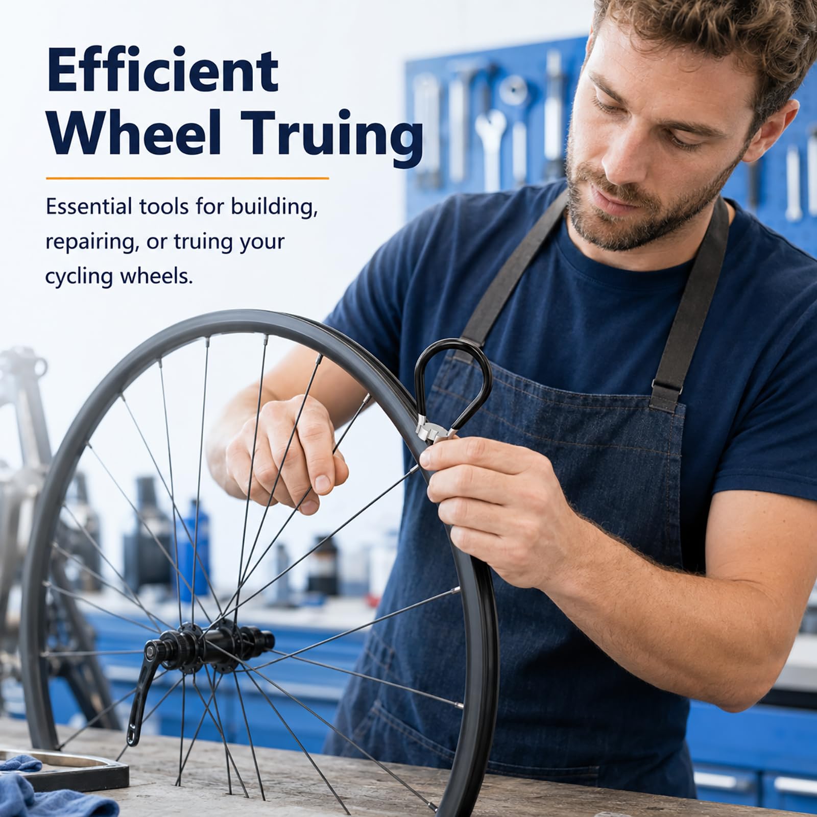 Speichenschlüssel Fahrrad aus Stahl, Speichenspanner und Nippelspanner 10G-15G, 6 Größen Werkzeug für Speichen Einstellung, Laufrad Zentrieren, Reparatur von MTB, E-Bike, Citybike und Rennrad