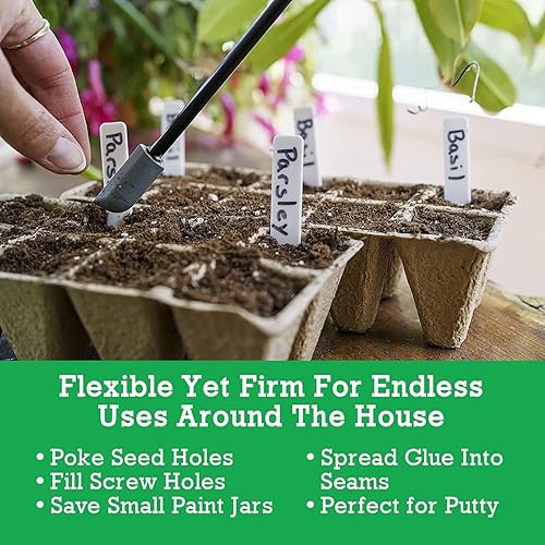 Miniatura 6 de Spatty Daddy Handyman - Juego de espátulas (6 y 12 pulgadas, negro) Shark Tank fabricadas en Estados Unidos, raspadores de última gota, extiende