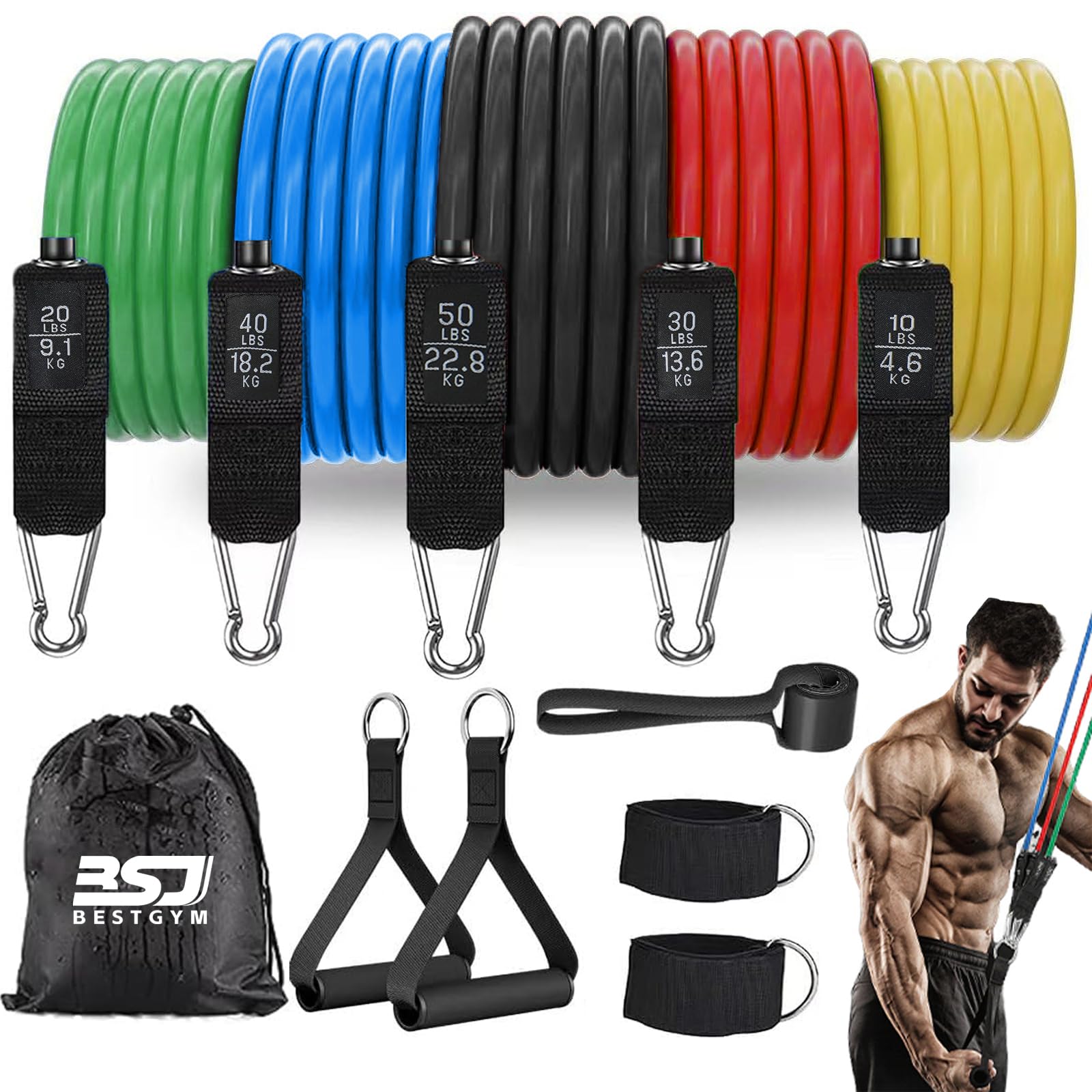 Resistance Bands Exercise Bands Resistance Bands for Working Out with Handles for Men and Women Workout Bands with