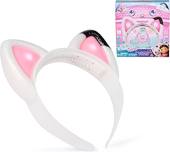 Gabby's Dollhouse：互动发光耳朵头饰，适合3岁以上儿童的玩具
