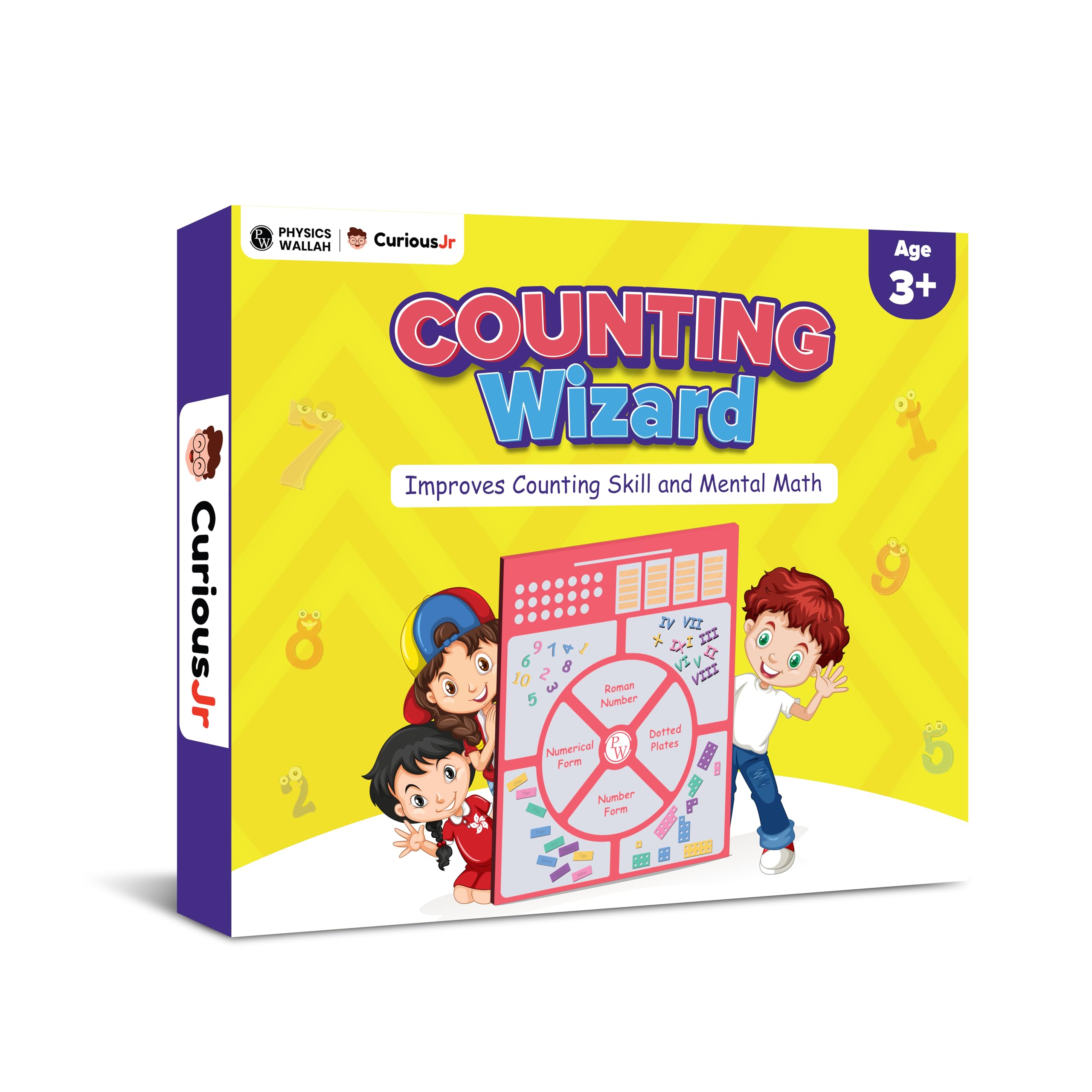 PW Curious Jr. Counting Wizard Educational Math Kit with Numbers, Counting Sticks, Word Form, Math Cards | Brain Games for Kids 2, 3, 4, 5, 6 Years- Wooden Board Puzzles and Brain Teasers (B0DBDRP7QP) Amazon Price History, Amazon Price Tracker