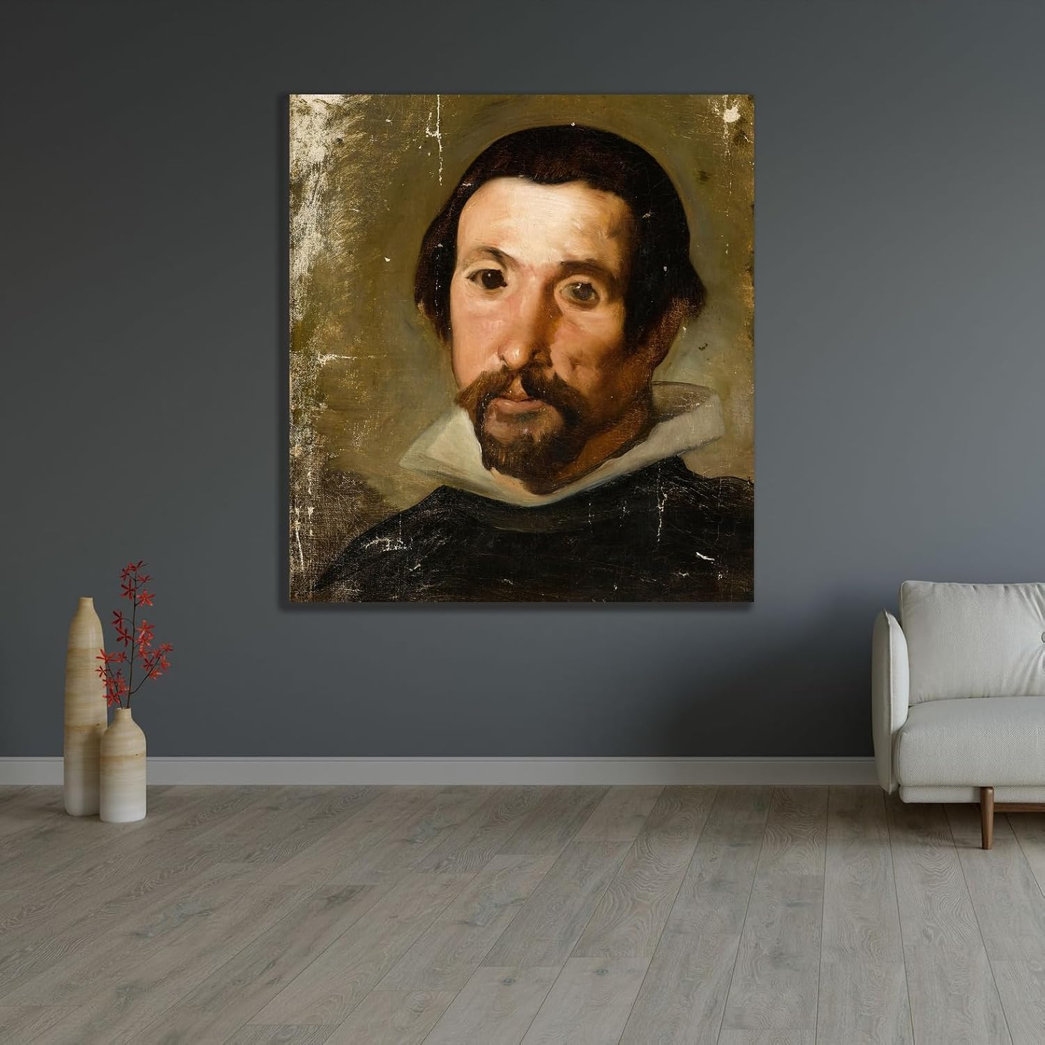 ArtDirect Portrait of a Man Unframed Art Print Giclee Poster by Follower of Diego Velázquez - Ready for Framing with Customization Sizes 8x9, 11x12, 16x17, 24x26, 36x39 and 48x52 inches