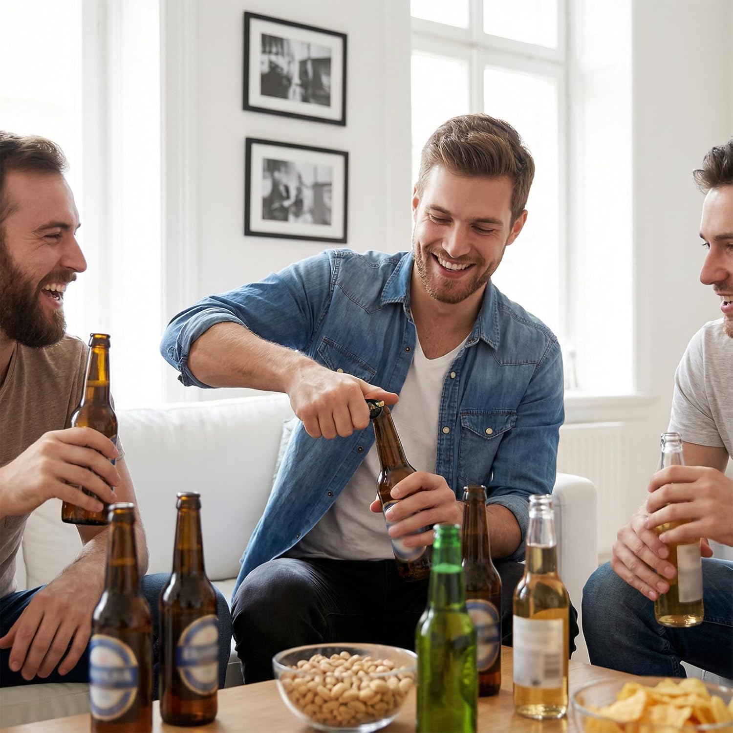 Key Carabiner Clips, Carabiner Keychain with Bottle Opener, Key Holder for Keychain, Heavy Duty Stainless Steel Keychain Hook for Men and Women (Black,1-Pack) - Image 5