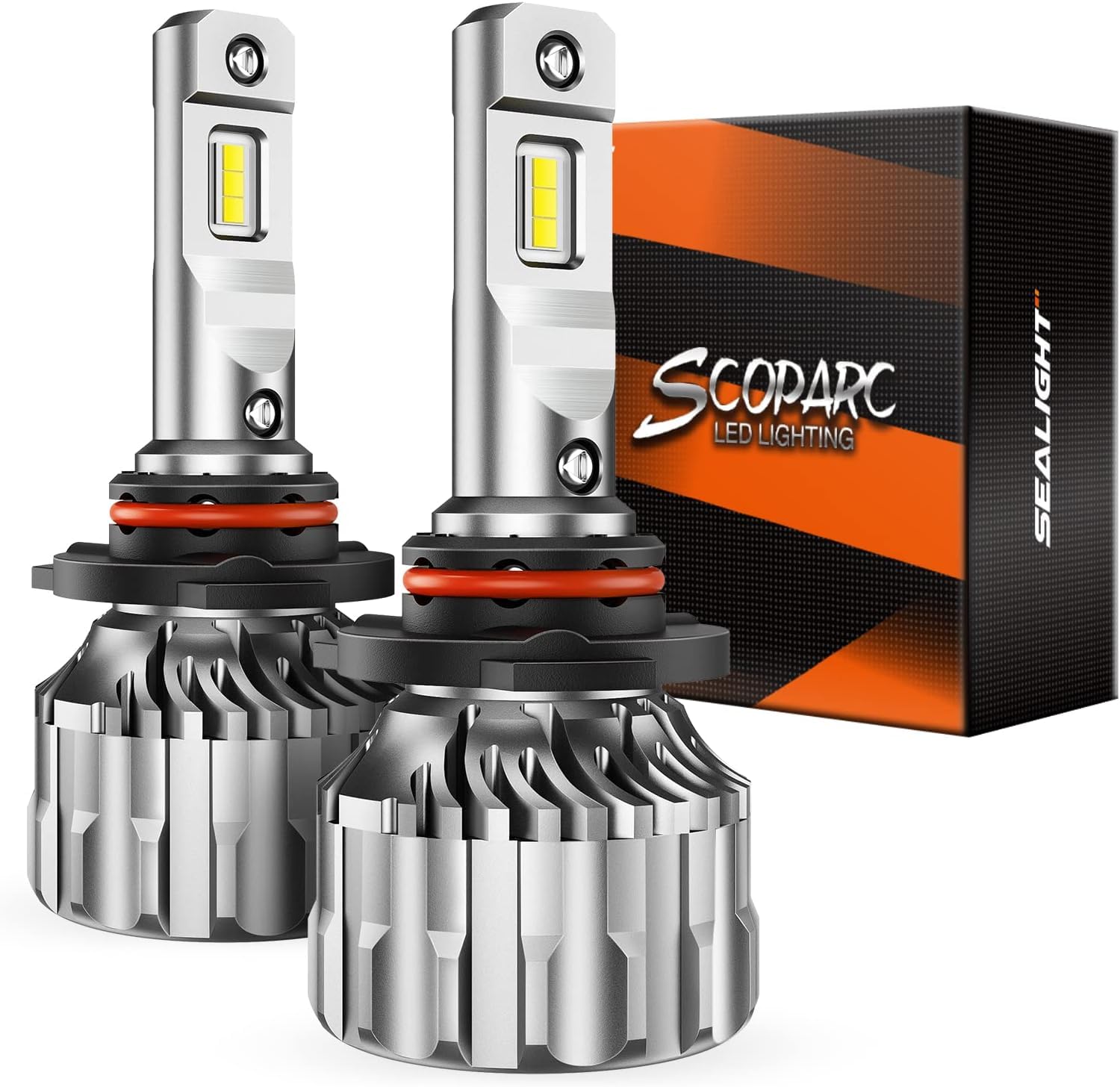 SEALIGHT 9005 LED Bulbs, 46000LM 900% Brighter 6500K Cool White, Plug &amp; Play Non-Polarity, Canbus Ready IP68 Waterproof Bulbs, Pack of 2