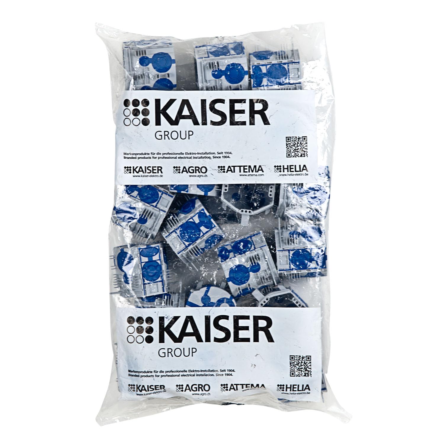 Kaiser 1055-26 Unterputzdose achteckig Gerätedose UP¹ ECON® Fix Tiefe 46mm Schalterdose zur Montage ohne Gips (25 Stück)