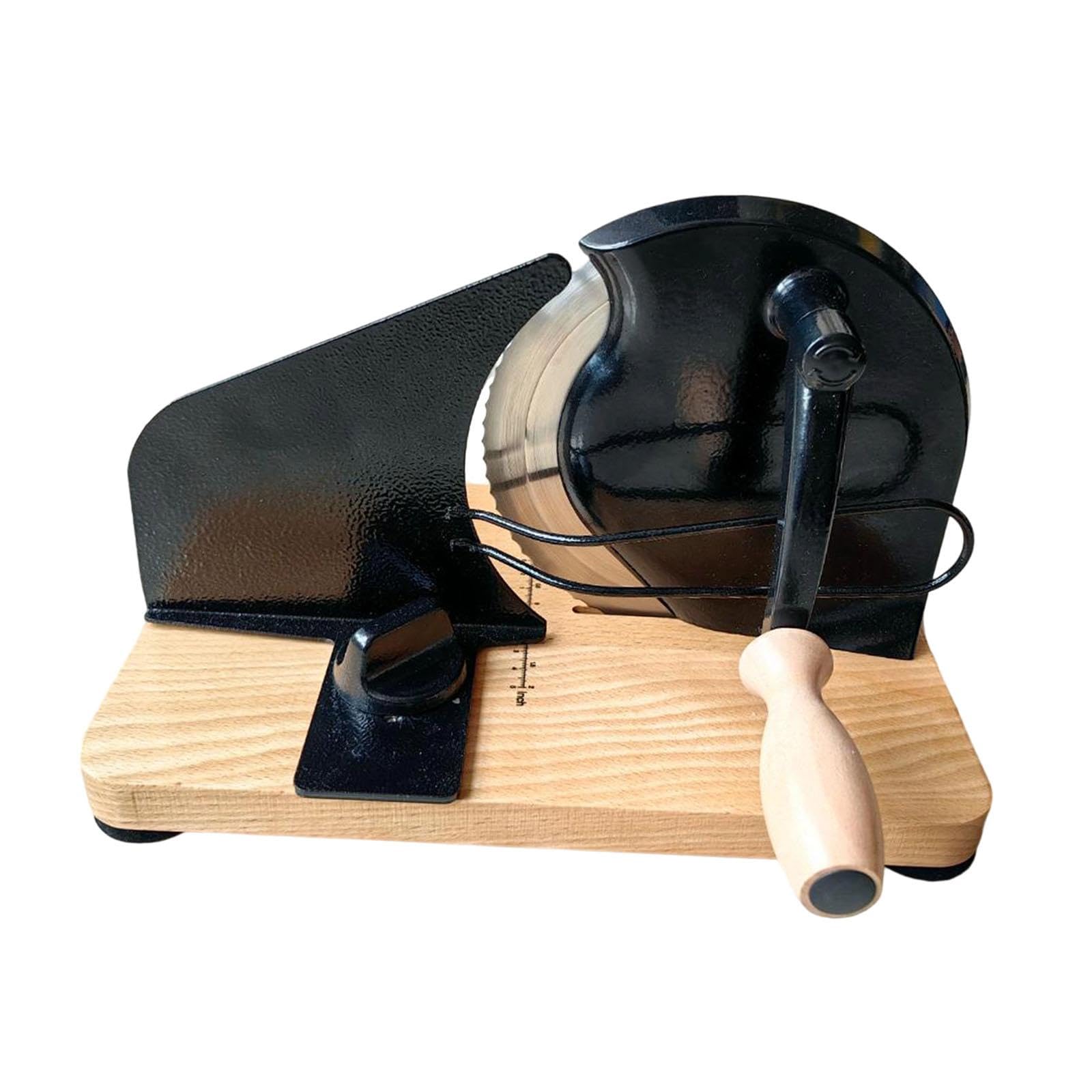 Manueller Brotschneider mit Saugnäpfen, einstellbare Breite 32 cm (12.6 inch), Metall & Holz
