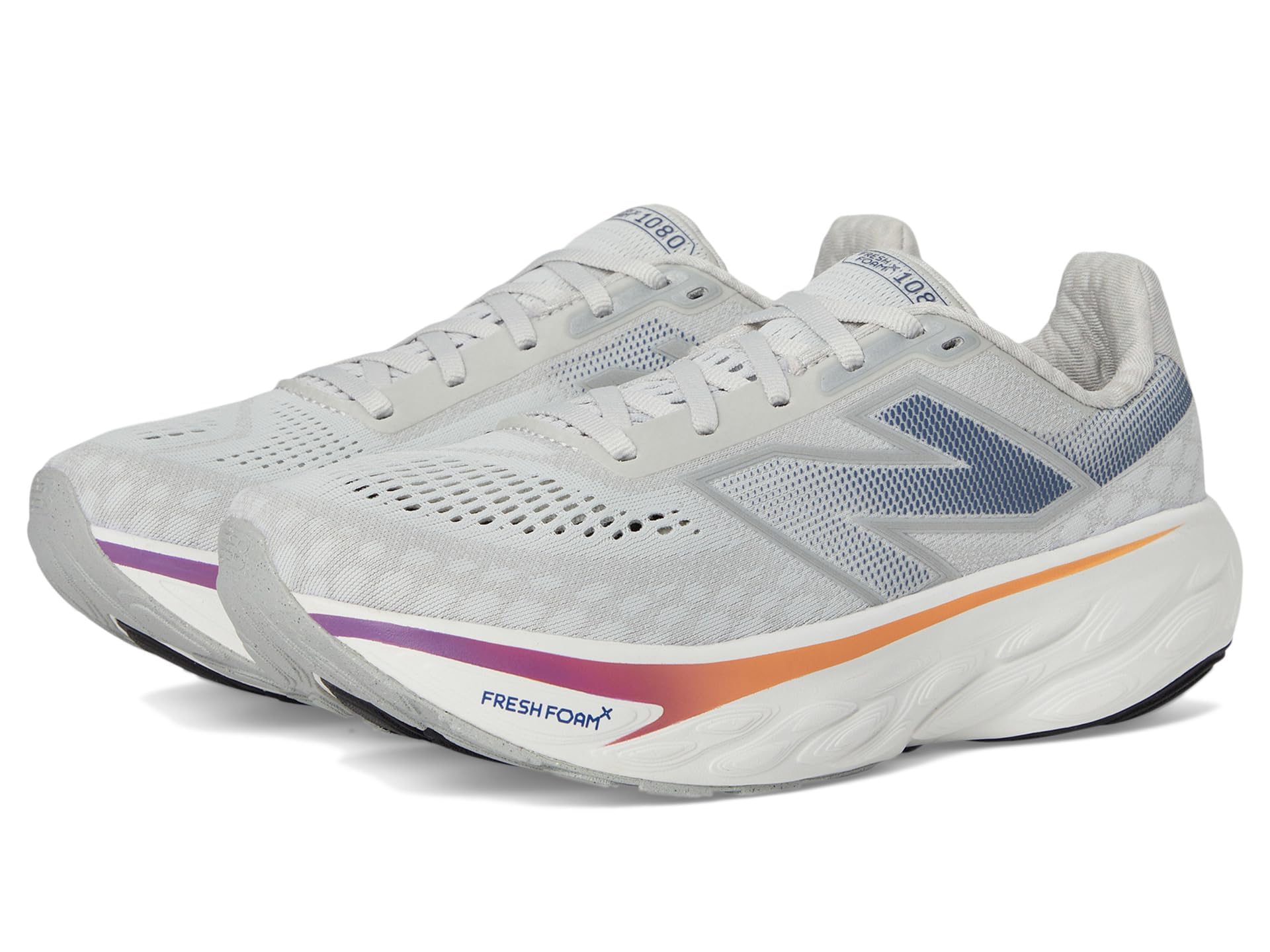 new balance Women's Fresh Foam X 1080 V14 Shoes, Grey Matter/Silver Metallic/Inkwell, 7-picture-38