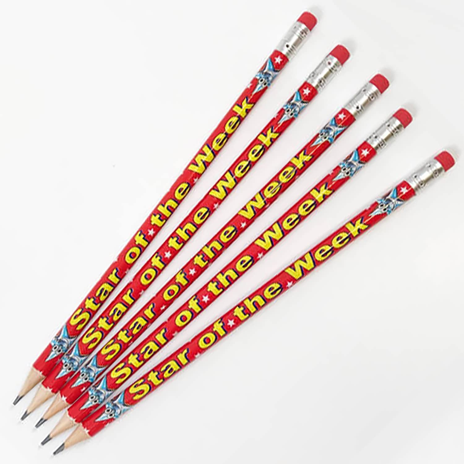 24 Star Of The Week Childrens Pupils School Teachers Reward Pencils Primary Teaching Services