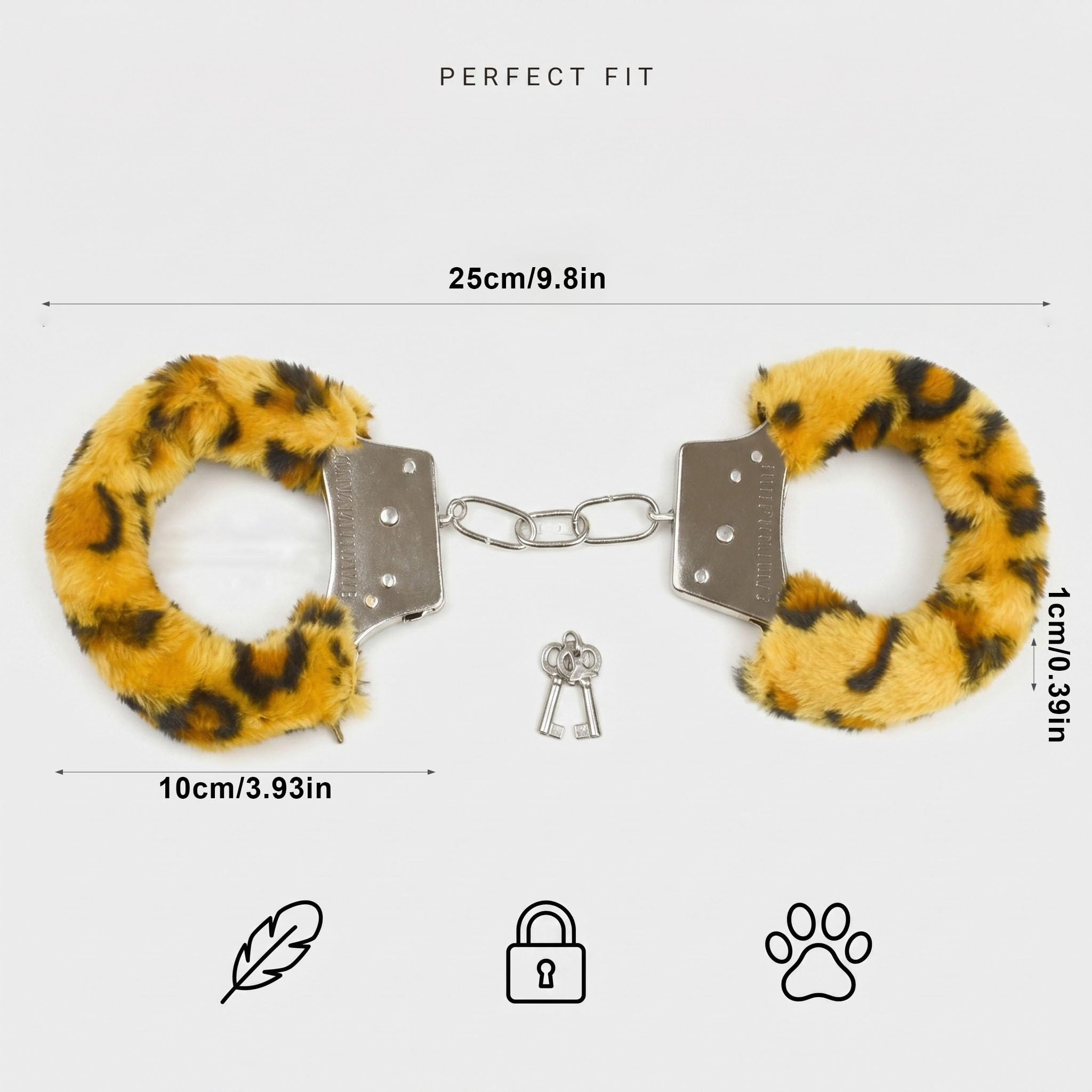 1200 Pezzi Manette per coppia, Manette per coppia letto, Mane-tte per giochi sessuali, Giocattoli sessuali per coppie(Stampa leopardata)