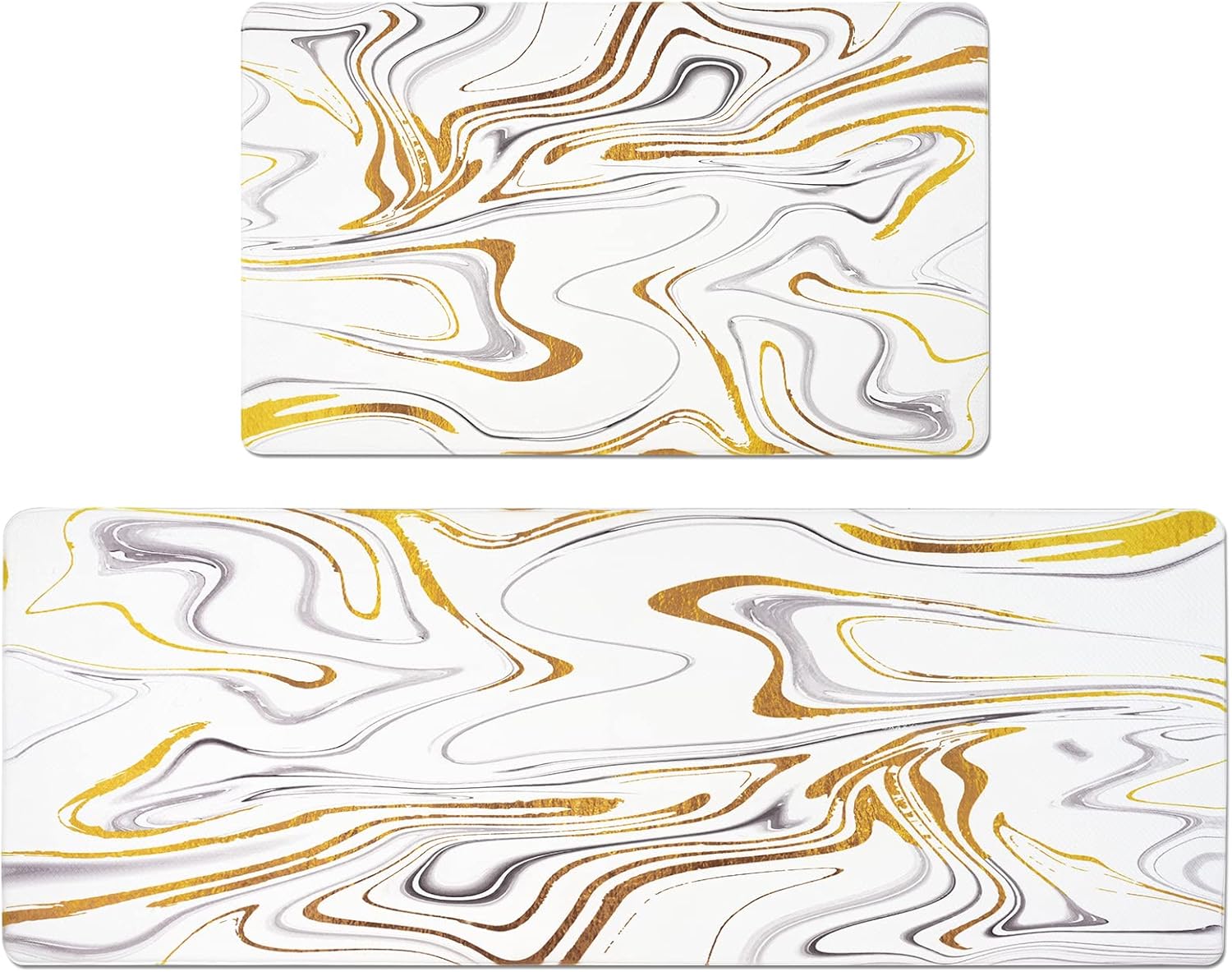 Farmhouse Kitchen Mat Set Anti Fatigue 2 Piece, Modern