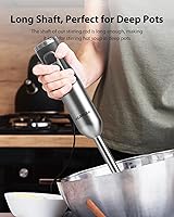 Vista 5 de 1000W Powerful Immersion Blender Handheld, 2025 New Update Hand Blender with 25-Speed and Heavy-Duty Copper Motor (Silver)