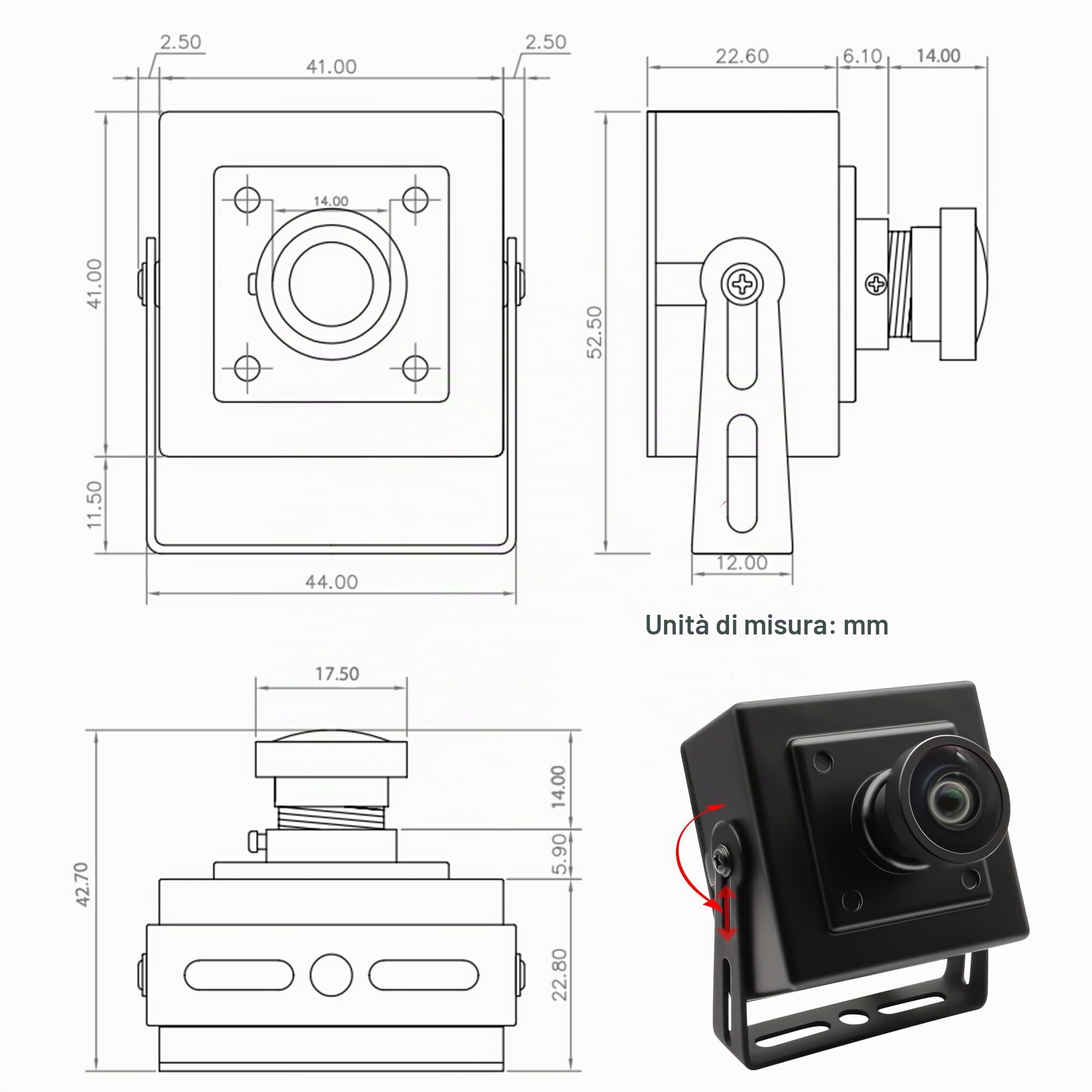 Svpro Telecamera USB ad alta velocità per computer 1080P 60fps, 720P 120fps, 360P 260fps, Machine Vision industriale 120° grandangolare lighturn camera USB2.0 sicurezza
