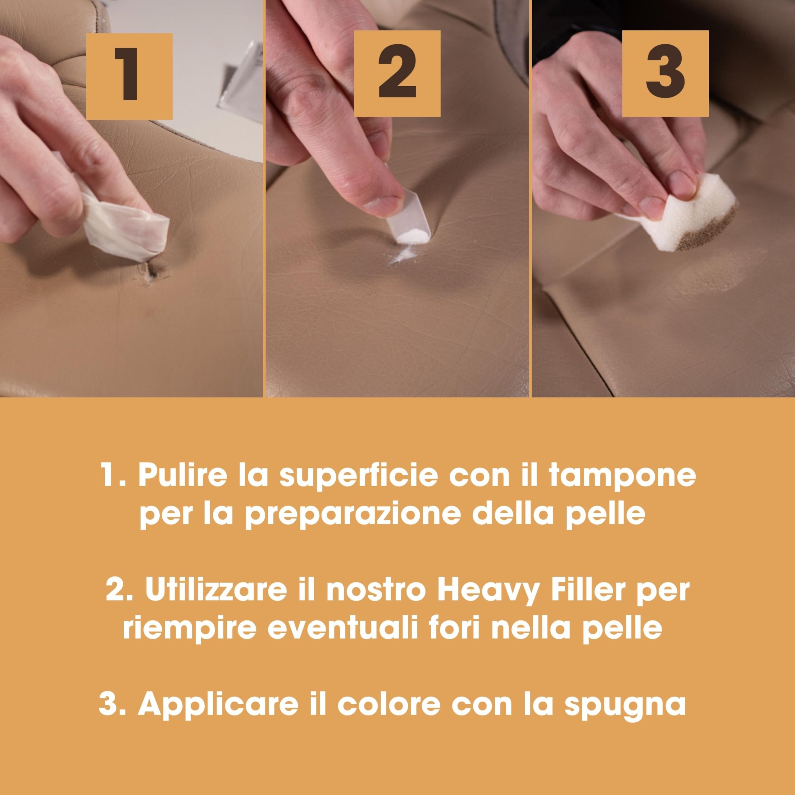 Furniture Clinic Kit Completo di Riparazione della Pelle. 12 Opzioni di Colore per Divani, Sedili Auto. Adatto a Tutte Le tonalità di Pelle. Rattoppa, Riempie e Ritocca Graffi, Strappi (Nero)