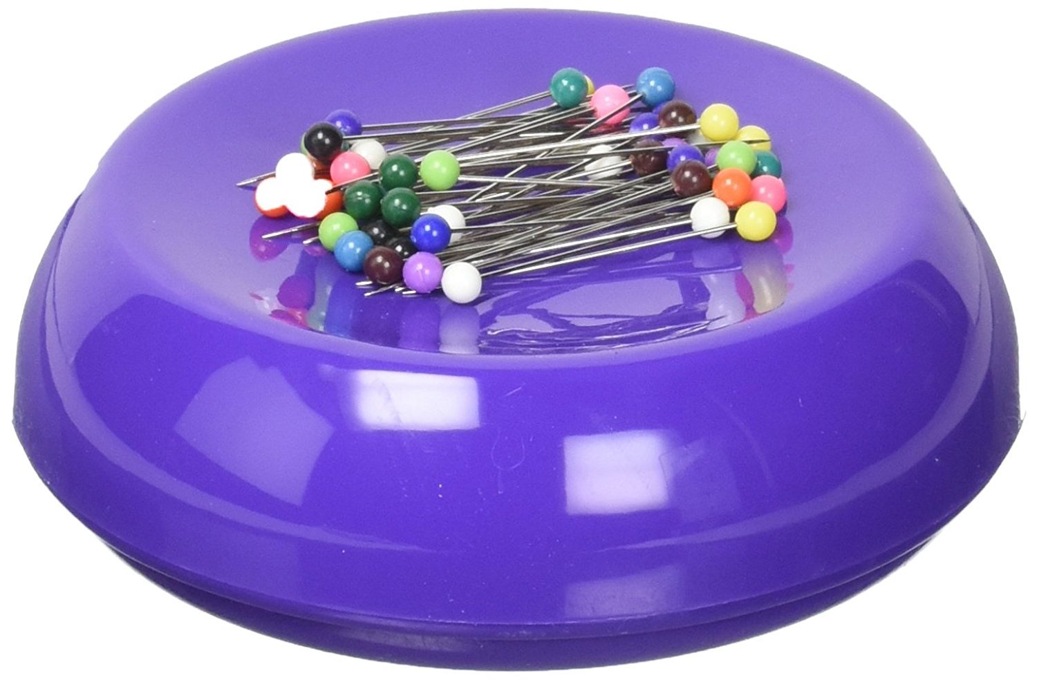 Blue Feather Grabbit Magnetic Pincushion W/50 Pins, Purple