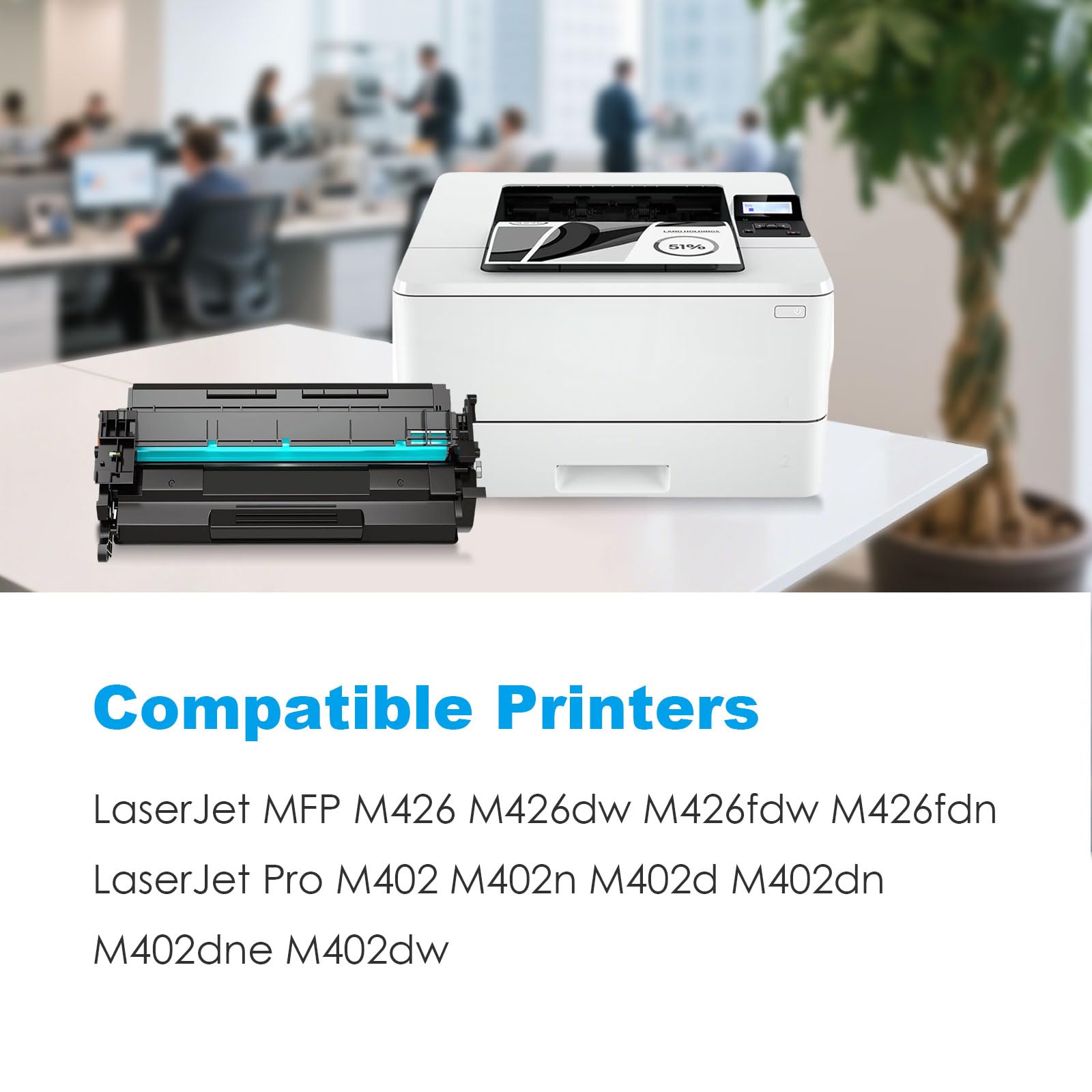 26A - Cartuccia toner di ricambio per HP 26A CF226A LaserJet Pro MFP M402dn M402n M426dw M426fdw M426fdn M402dw M402d M426 M402 (nero, confezione da 2), con chip