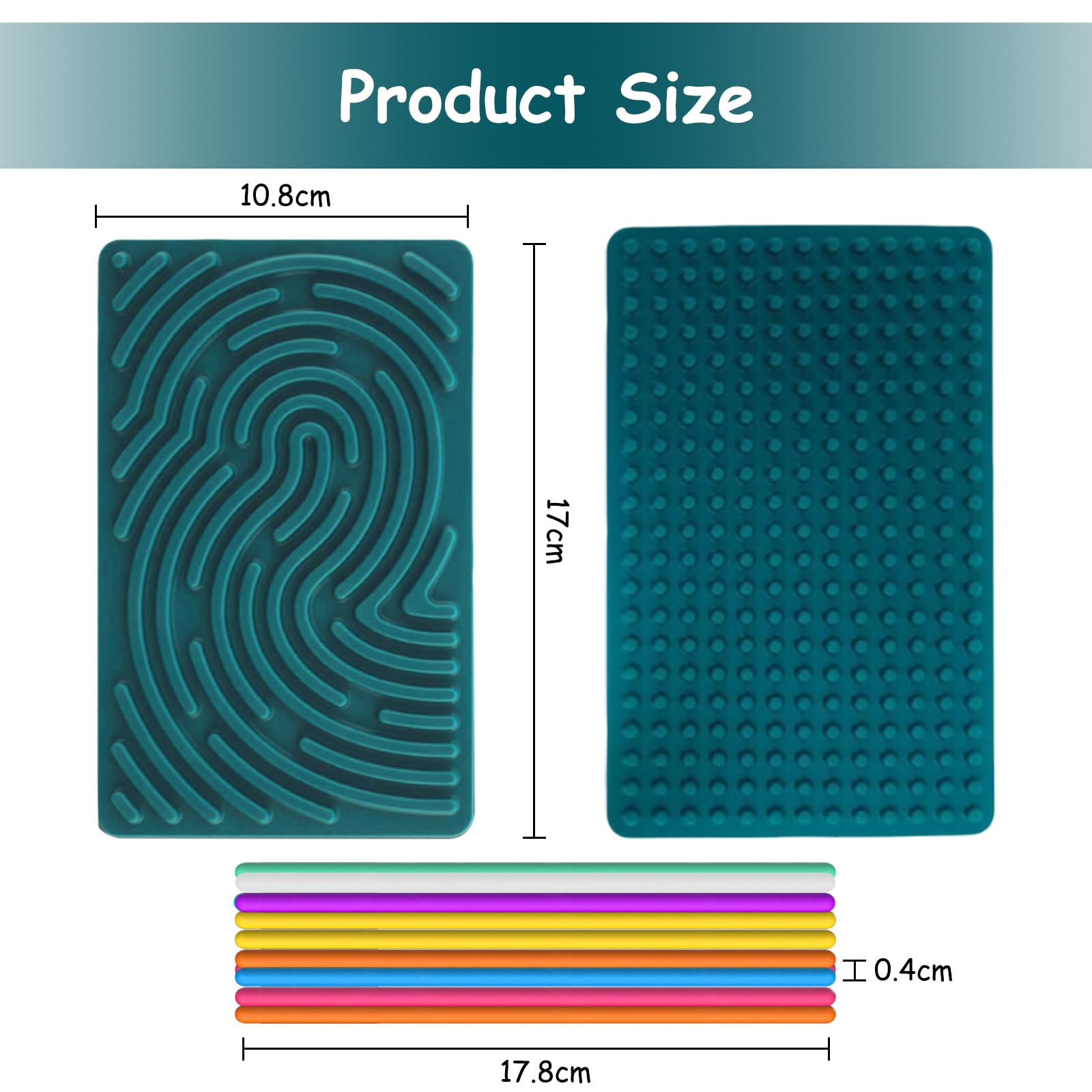 Silicone Sensory Activity Board, Autism Toys, Sensory Toys for Autism, ADHD Fidget Toys, 7 Colors Kids Fidget Toys with 20 Strings - Image 3