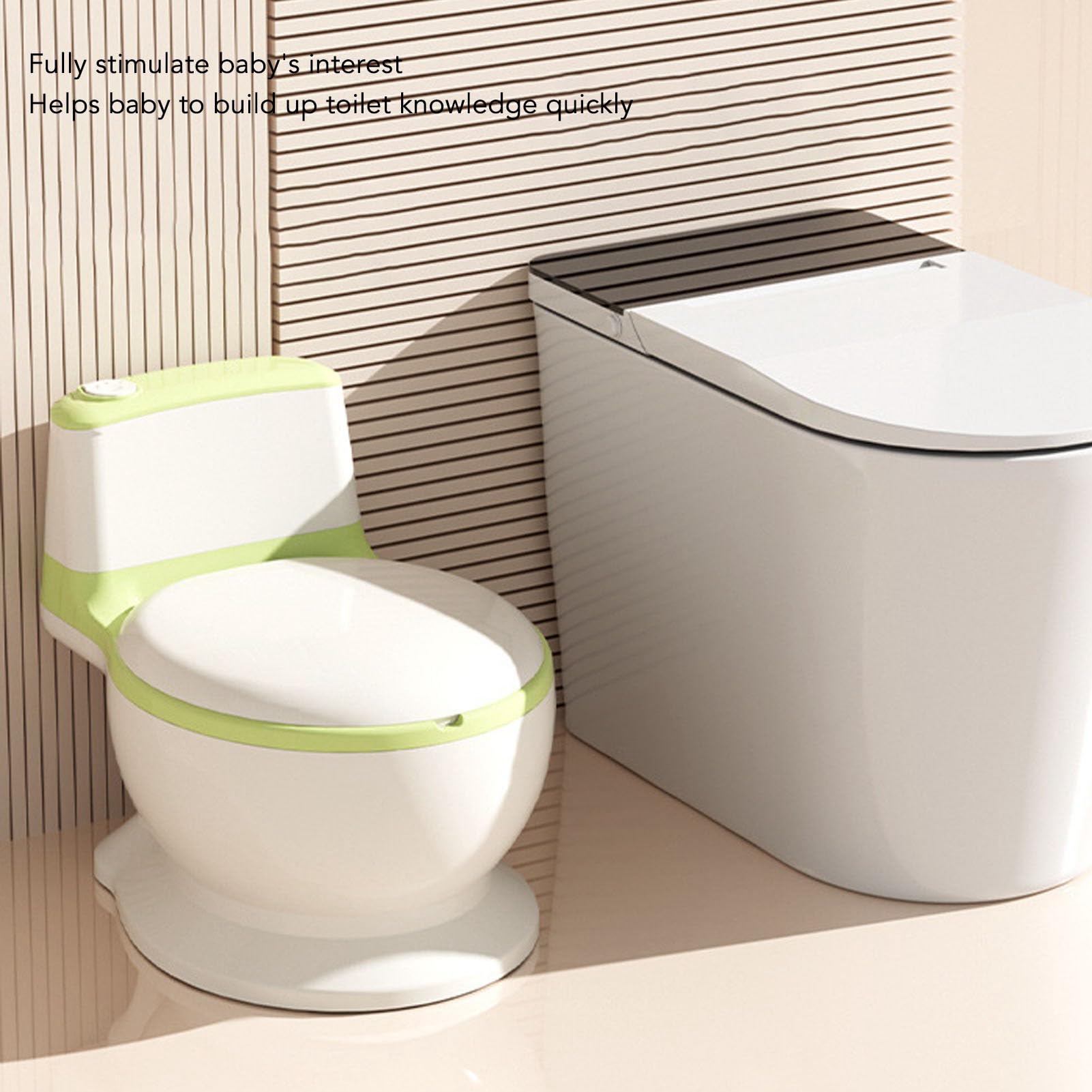 Sedile WC per Bambini, Vasino Ergonomico Regolabile per un Allenamento Sicuro, Design Confortevole per L'uso nel Bagno dei Bambini, Leggero e Portatile (Verde)