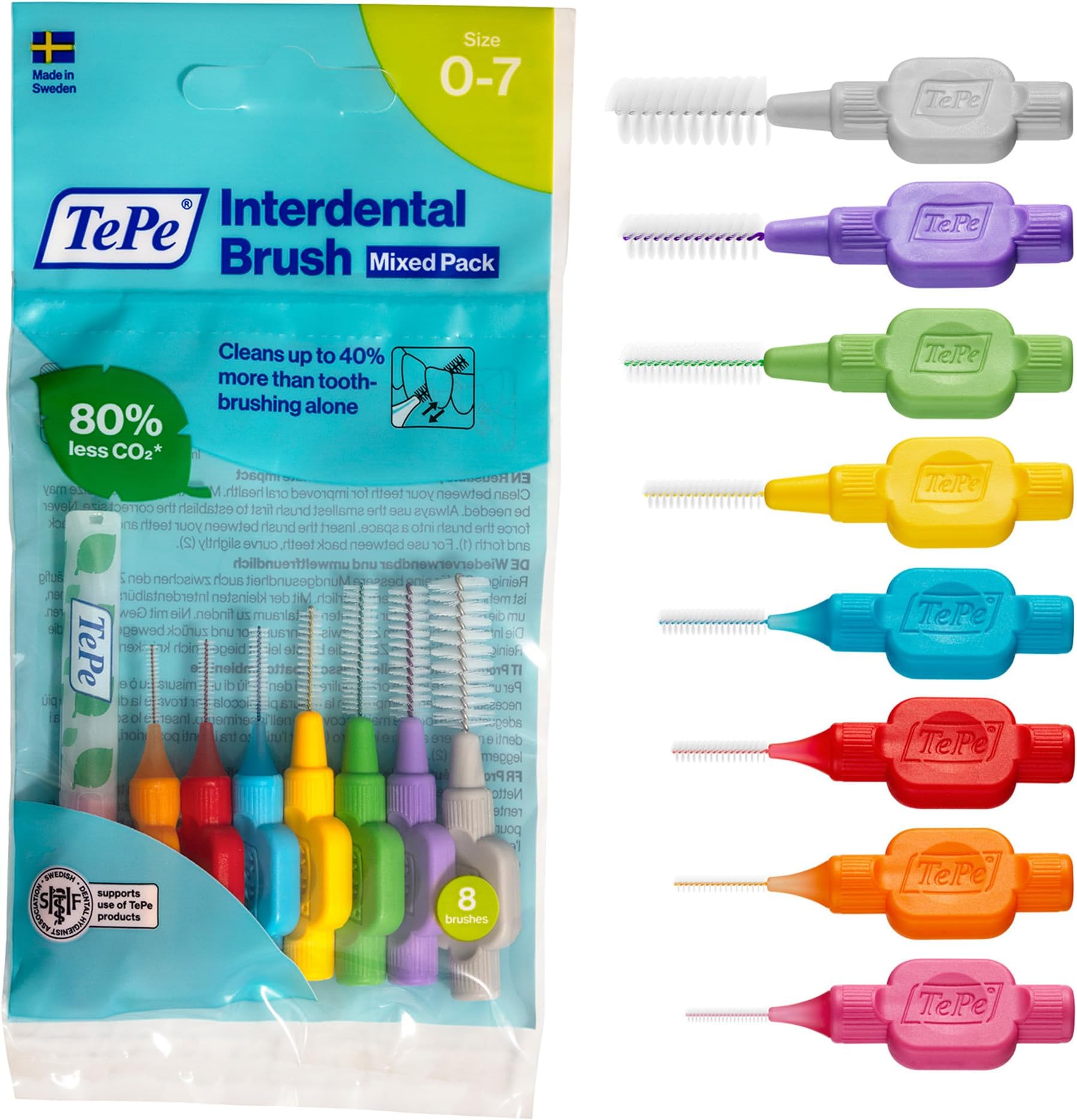 TePe Interdental Brushes Original Mixed 8 Brushes by TePe