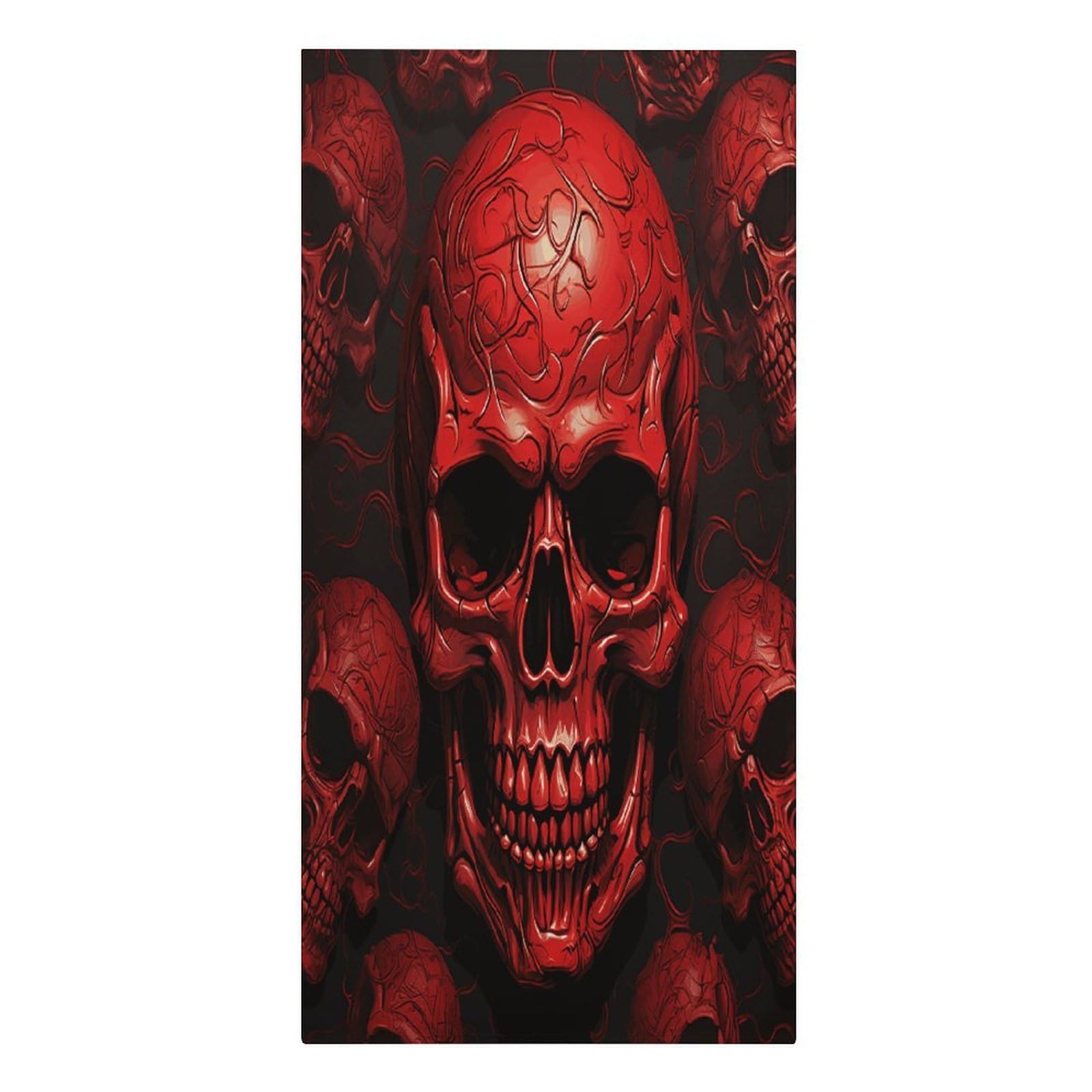 VstaDank Red Skulls Beach Towel Vacation Essentials Sand Free Soft Quick Dry Swim Towels 61"x30" Modern Extra Large Towels Lightweight Microfiber Beach Towel for Swimming Pool