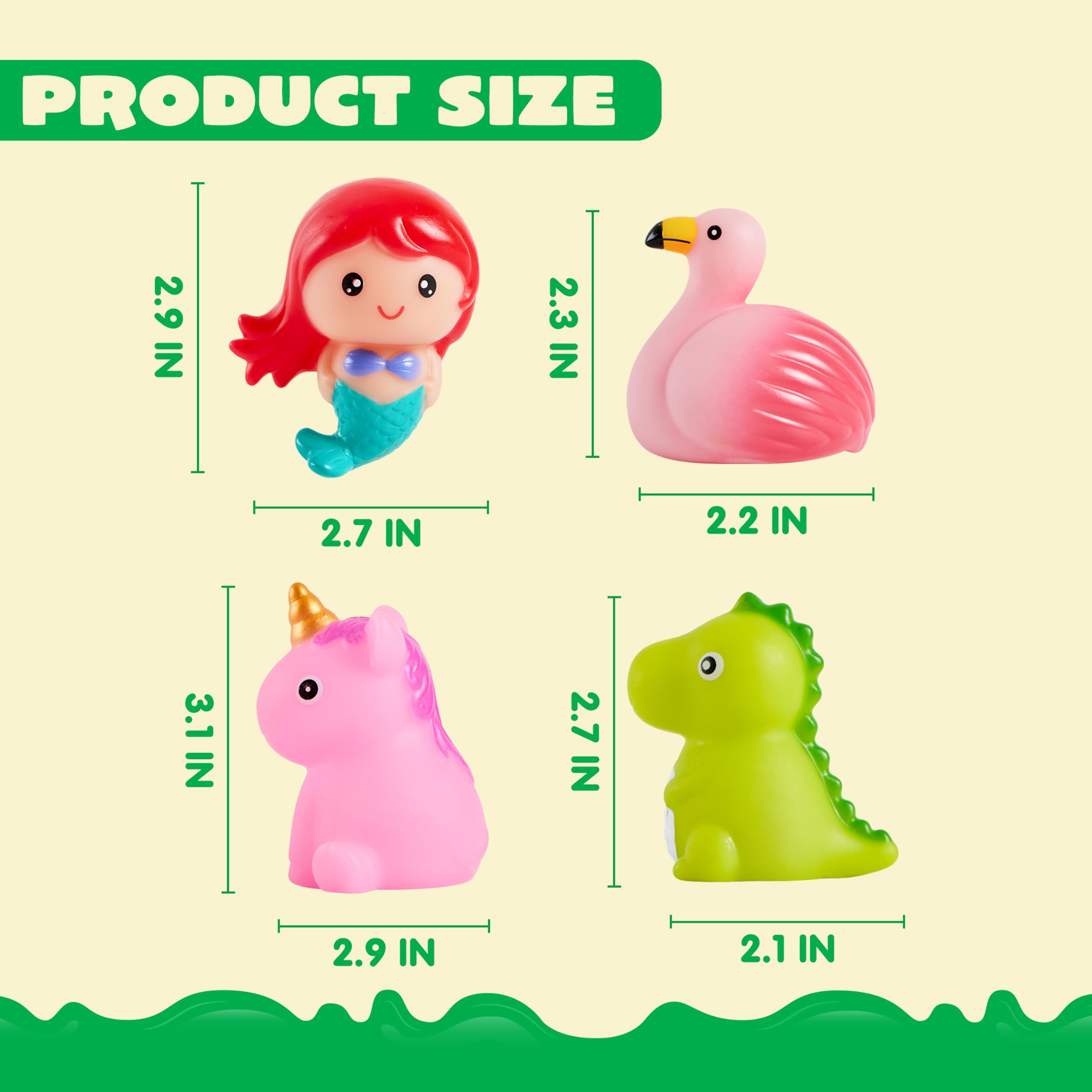 4 Juguetes De Baño Flotantes Con Luces Intermitentes – Animales De Mar Para Bebés Y Niños – Regalo Para Baby Shower Y Piscina (Pato, Pulpo, Rana, Tiburón)
