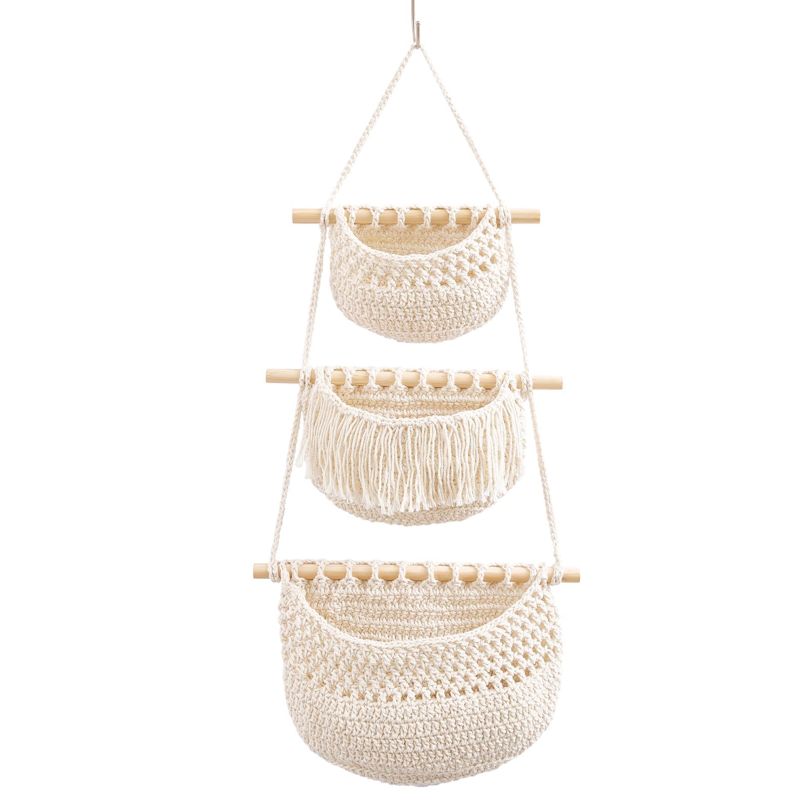Hängender Organizer Wand Hängetasche, Hängeorganizer Aufbewahrungstasche Hängeorganizer Tür Für Kinderzimmer Home Office Bad Diele (Beige)