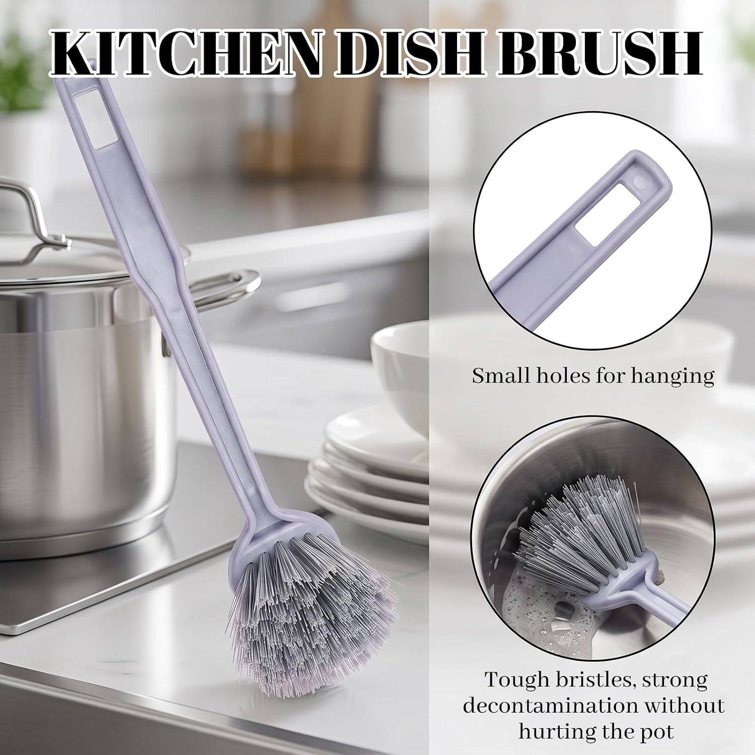 6 Pcs Small Broom and Dustpan Set, Portable Handheld Sweeping Brush Combo
