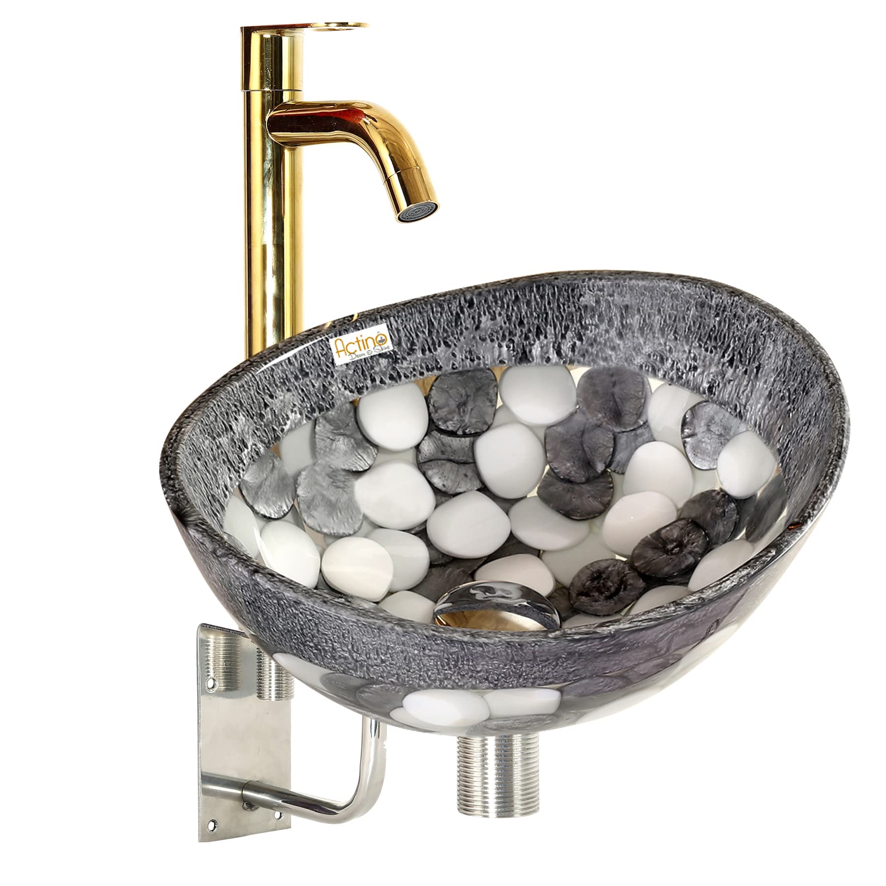 ACTINO DECOR & SHINE Resin Oval Designer Wash Basin Countertop