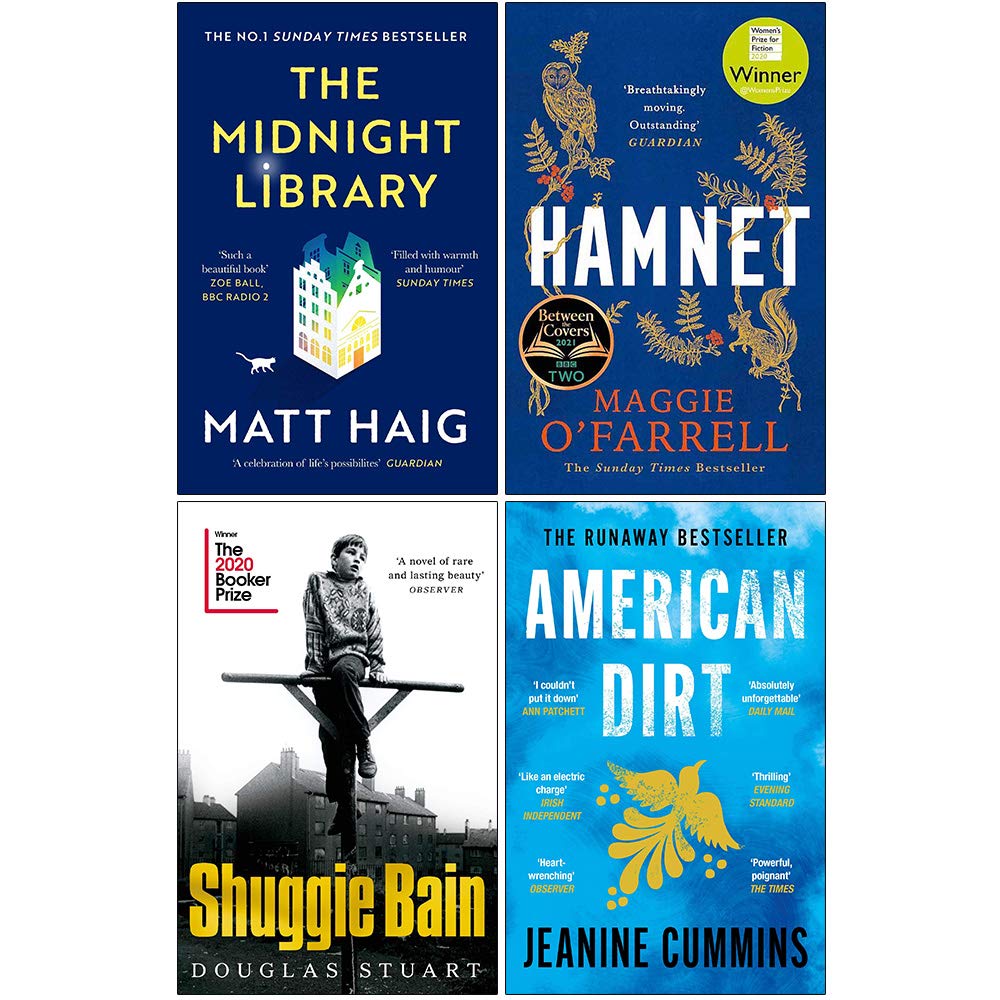 The Midnight Library, Hamnet, Shuggie Bain, American Dirt 4 Books Collection Set