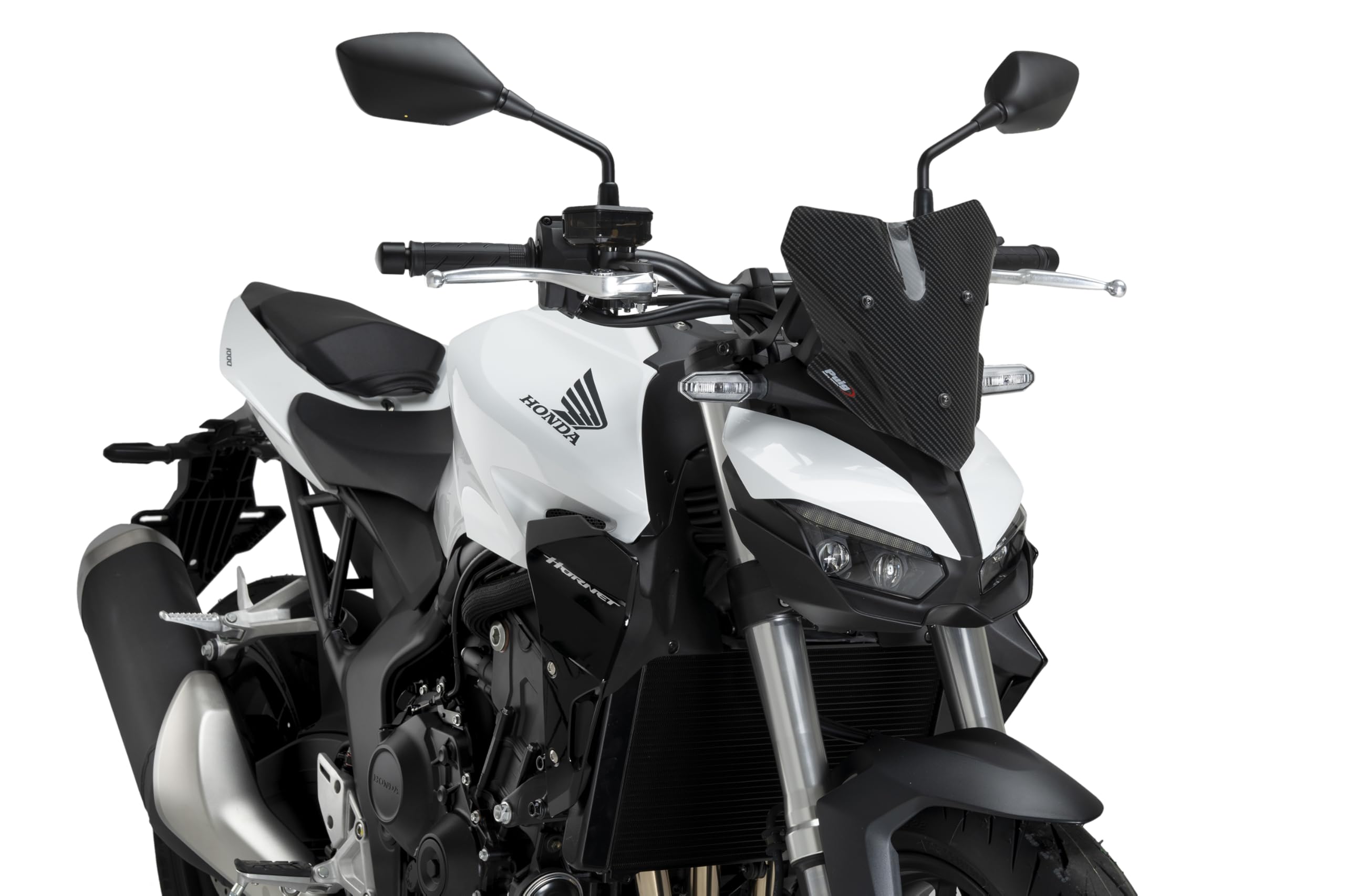 Puig 22381J New Generation Sport; aerodynamic sport windscreen; made of high-resistance PMMA; includes metal brackets and TÜV approval, Matte Black