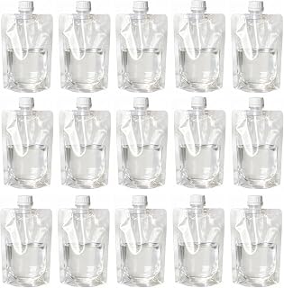 Markeny 100 PCS Plastic Pouches Bulk 3.5 OZ Clear Juice Bags Squeeze Pouches Plastic Leak Proof Bags for Party Favors Freezer Travel Events Homemade Drinks