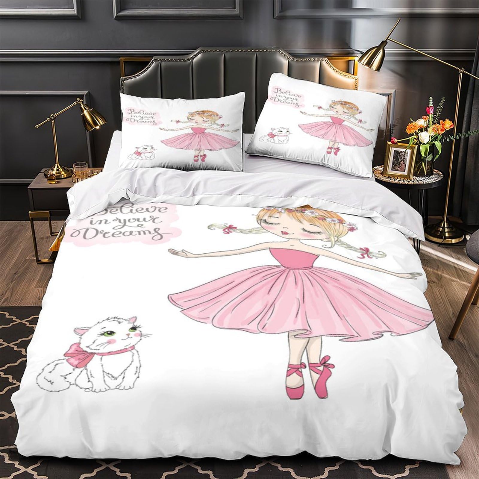 Housse de couette fermeture éclair 135x200 résistante pour enfiler la couette seul