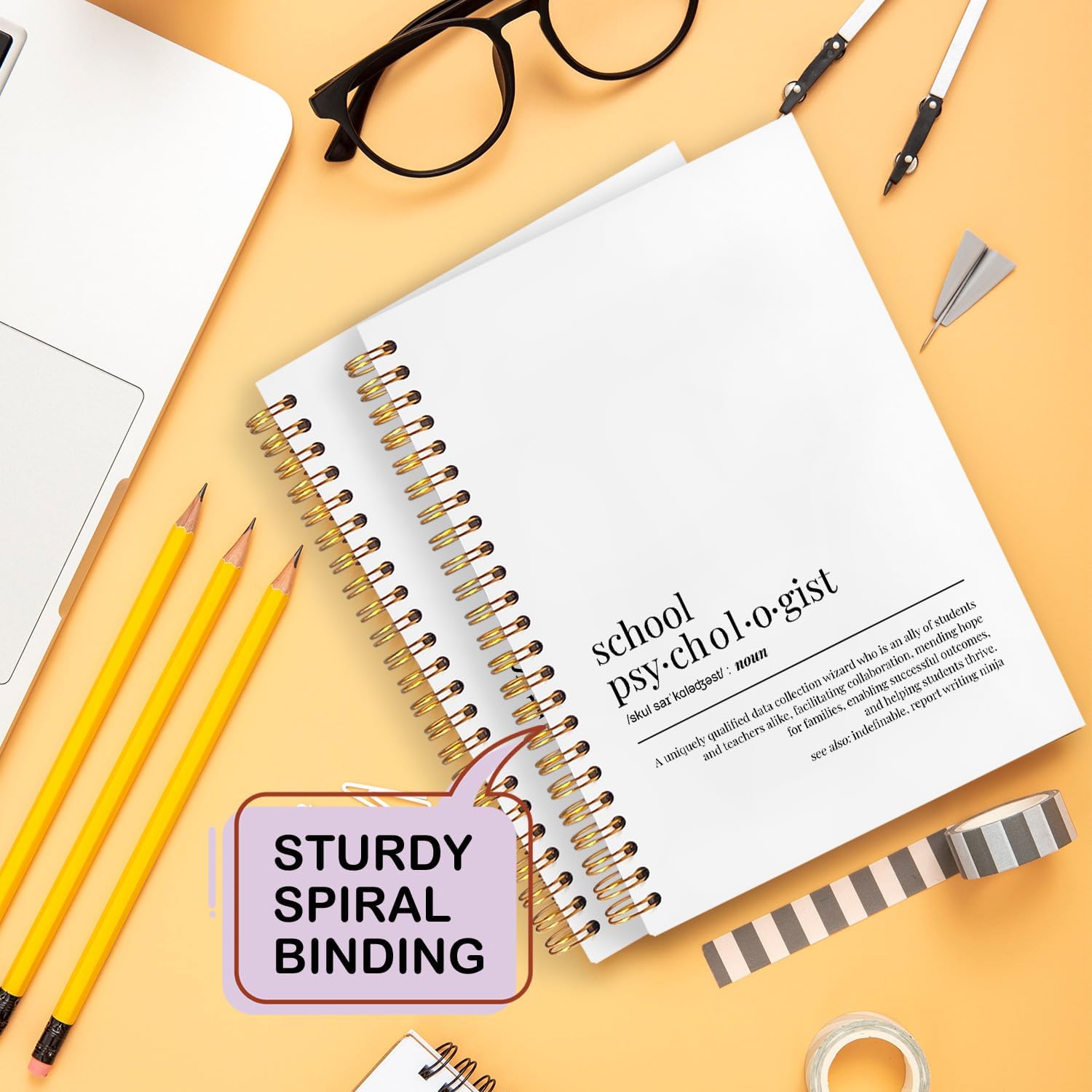 School Psychologist Gifts Spiral Notebooks, College Psychology Gifts Journaling Notebook, Psychologists Office Must Haves, School Psychologist Definition Journals for Writing, 5.5x8.3 Inch - Image 5