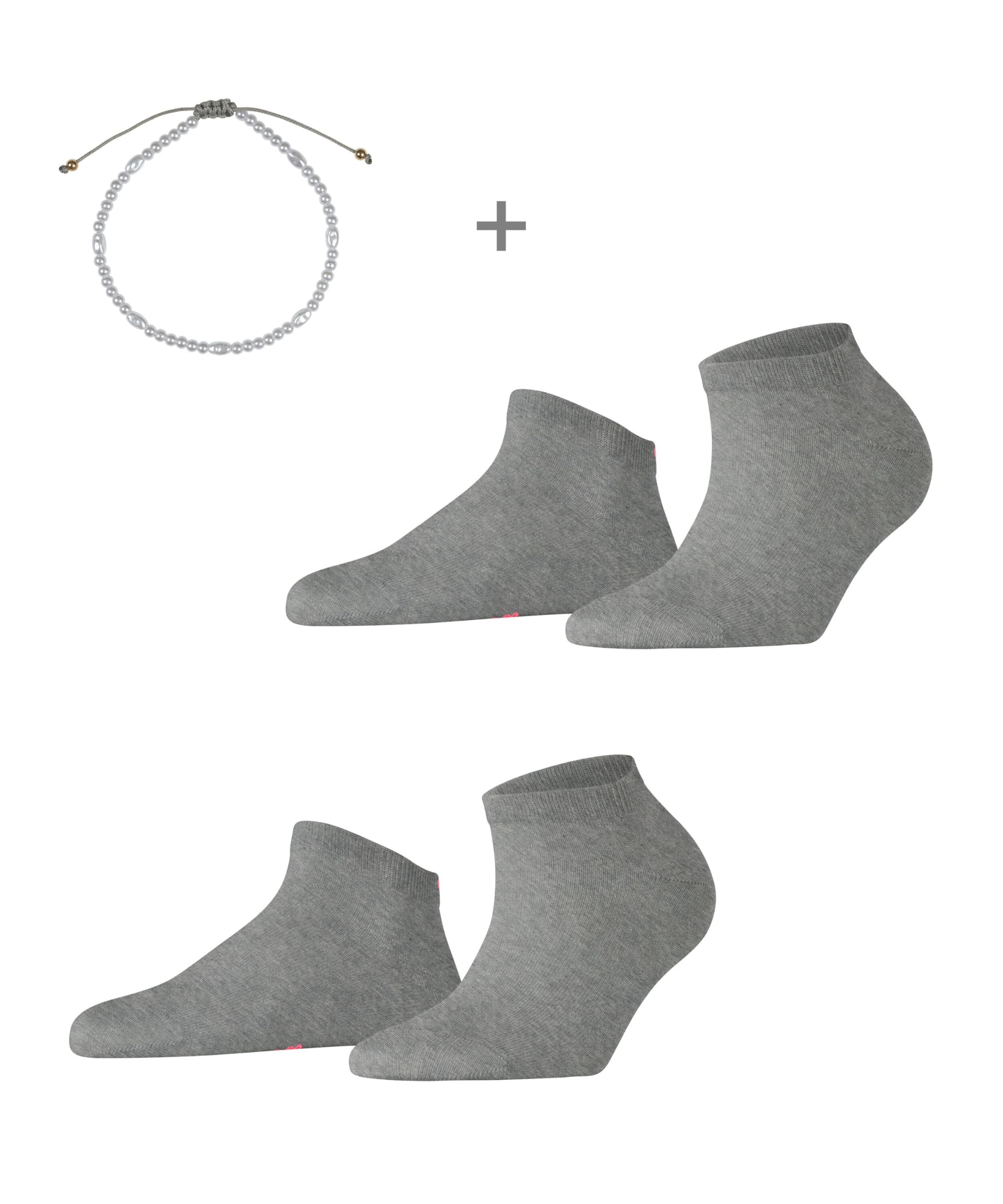ESPRIT Irisée damskie skarpety do sneakersów, 2 sztuki, oddychająca bawełna biologiczna, krótkie, jednokolorowe, 2 pary