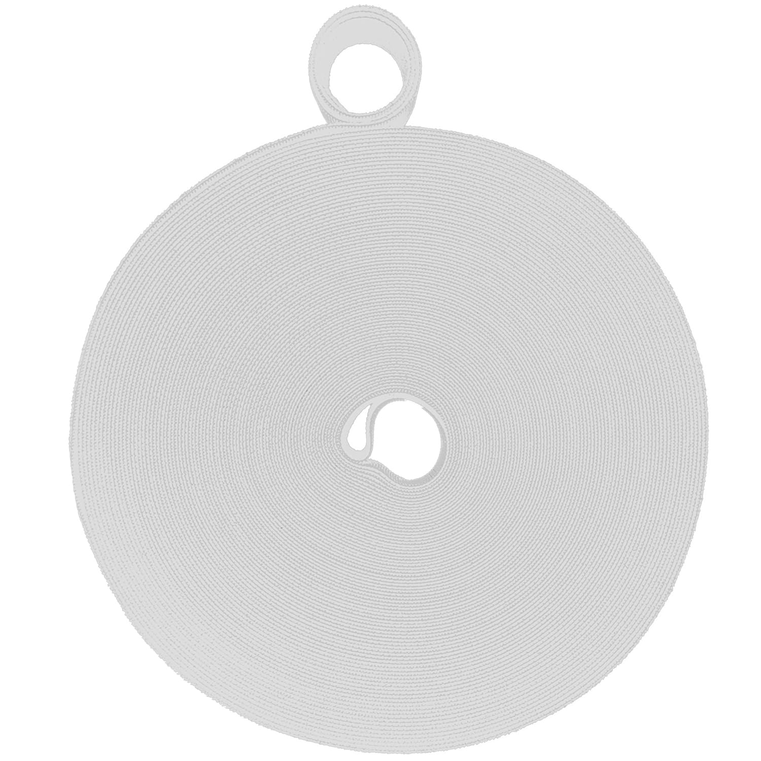 25M 3/4 inch Fastening Cable Ties, Hitotsu Reusable Hook and Loop Straps, Self-Gripping Bundling Strips for Cord Manage,Home, Office, Electrical Cords, Hots Room, White,1 Roll/82ft