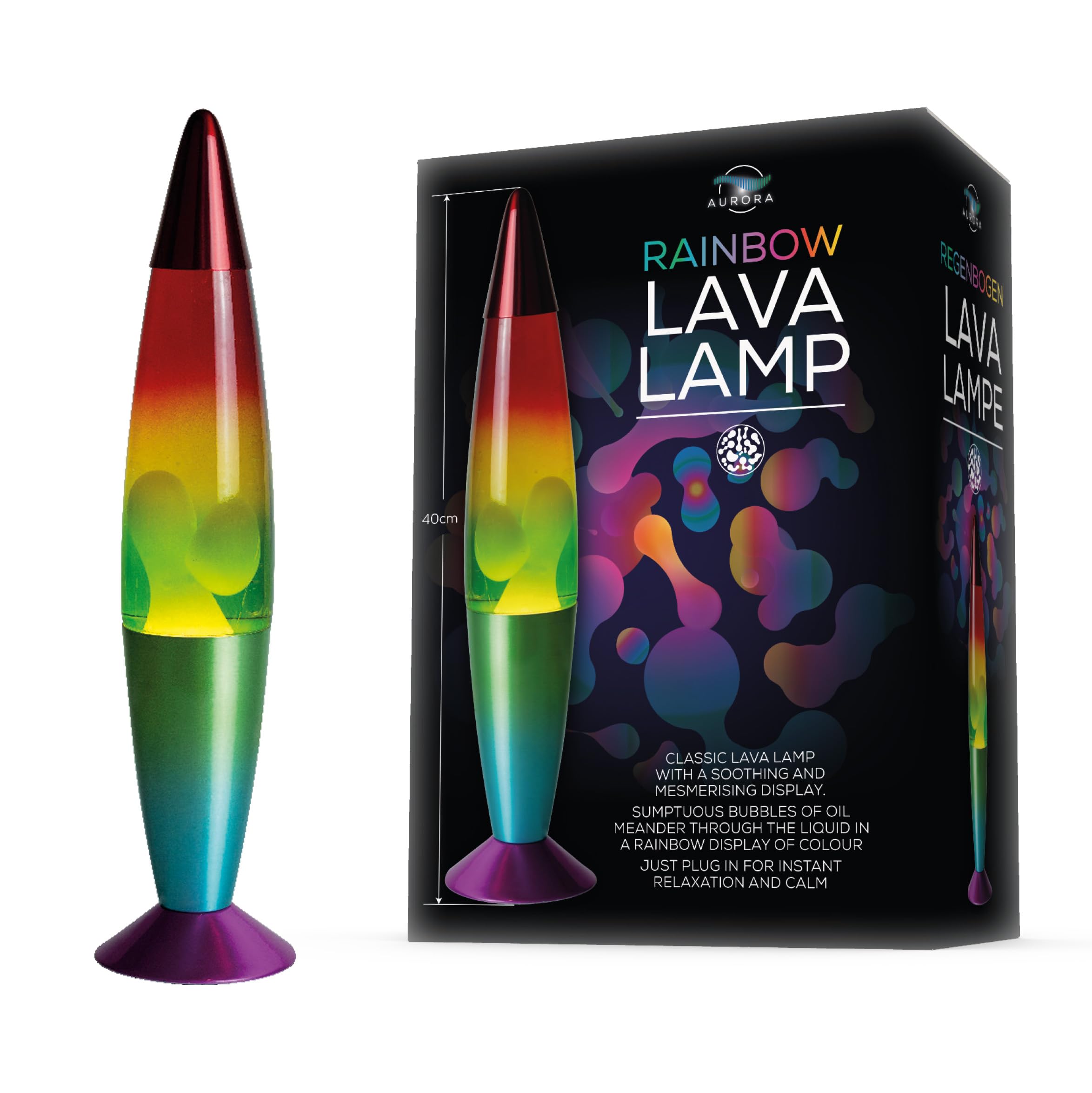 Lampe arc-en-ciel flux fondu Funtime Gifts éclairage LED déco