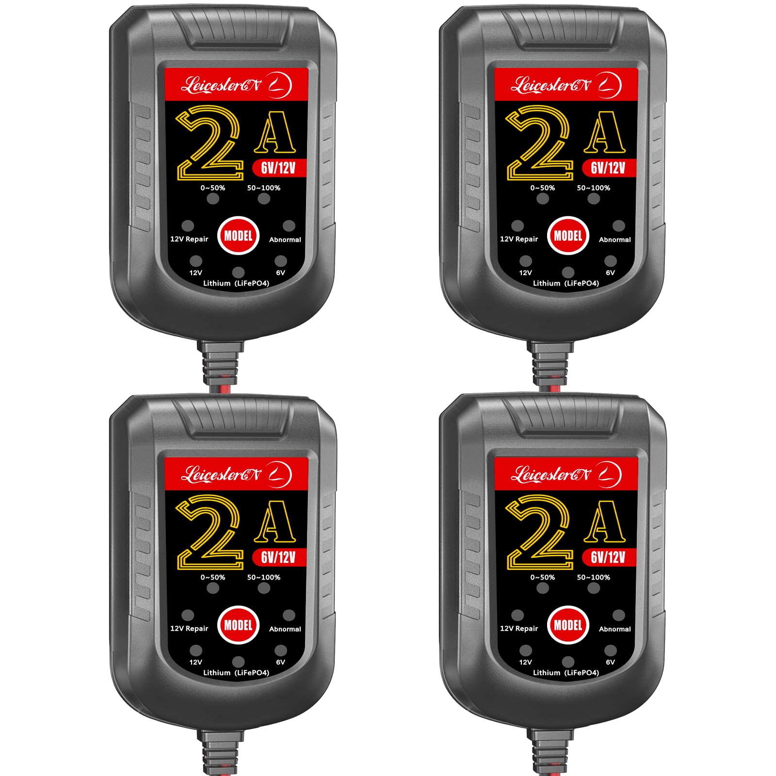 LST - Cargador de batería de goteo de 2 A, mantenedor automático, 6 V, 12 V, cargador flotante inteligente para automóvil, motocicleta, cortacésped, tractor, SLA, ATV, AGM, celda de gel, baterías de