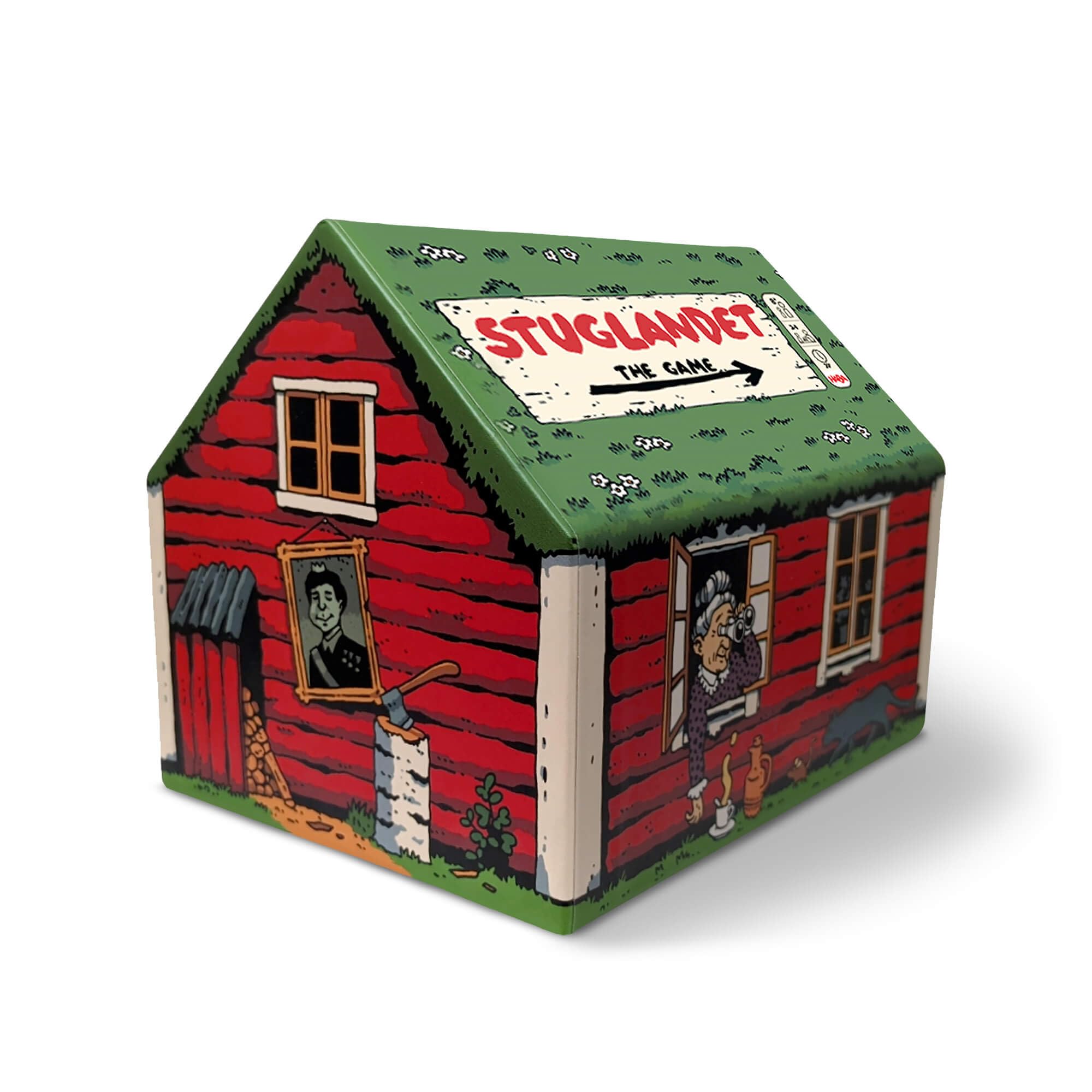 HABA Stuglandet - The Scandinavian Hut Adventure: Tactical Board Game with 48 High-Quality Wooden Huts for 2-4 Players from 8 Years, Variable Construction - 2013179001